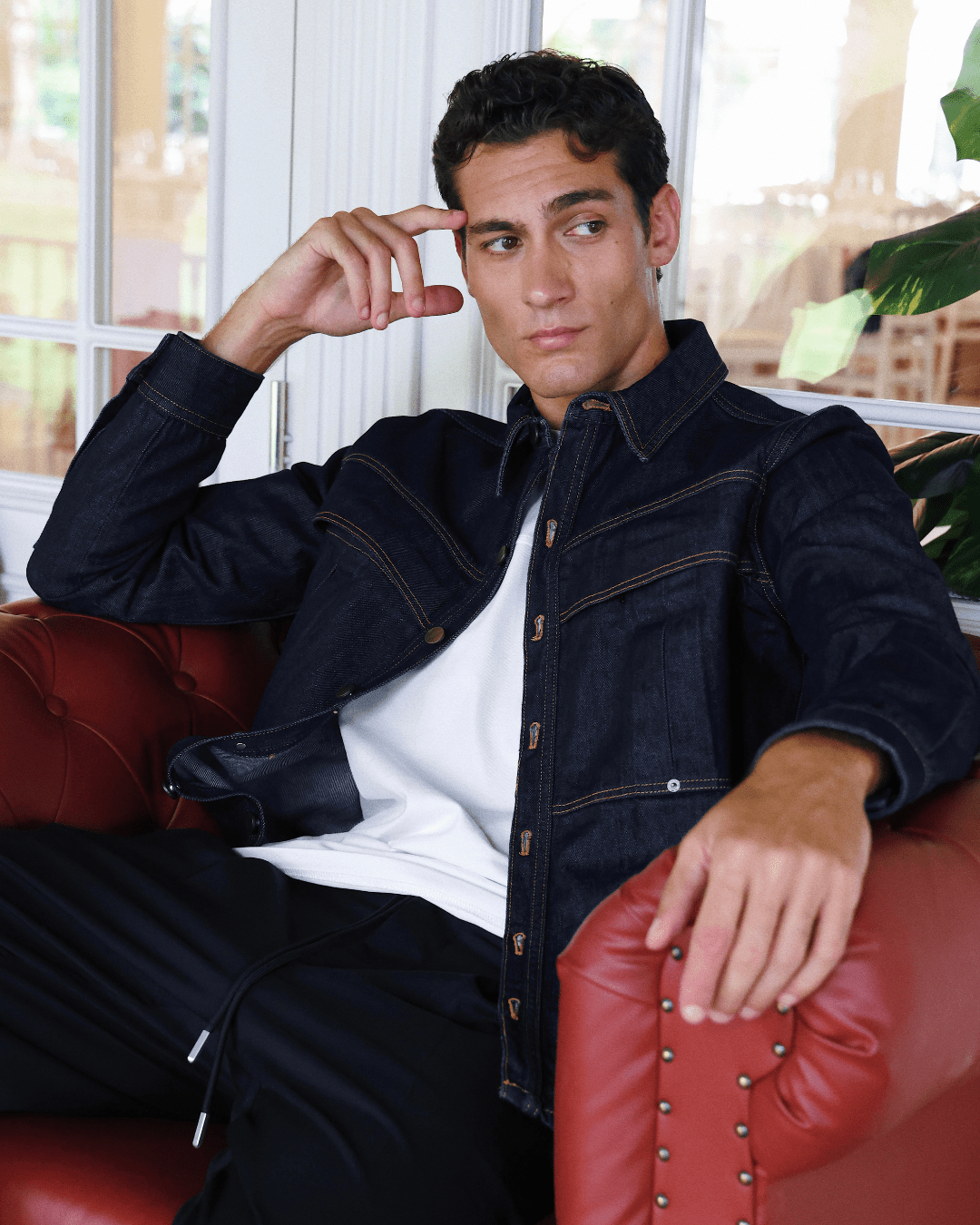 Denim shirt | Midnight Blue - Giuliano Galiano | Handcrafted Luxury Sneakers Made In Italy