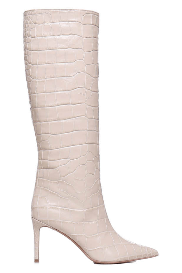Elise High Boots | Natural | Stampa Coccodrillo | Woman - Giuliano Galiano | Handcrafted Luxury Sneakers Made In Italy