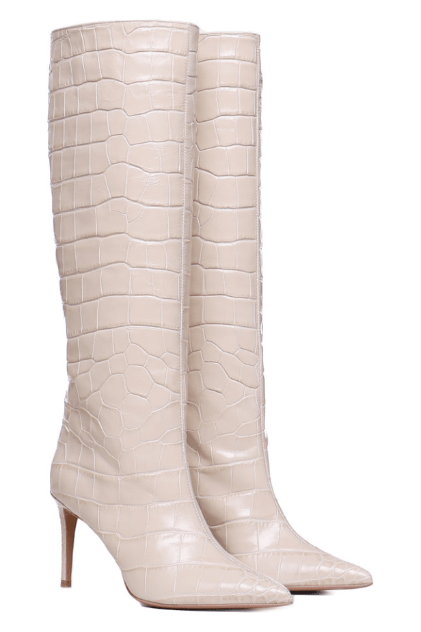 Elise High Boots | Natural | Stampa Coccodrillo | Woman - Giuliano Galiano | Handcrafted Luxury Sneakers Made In Italy