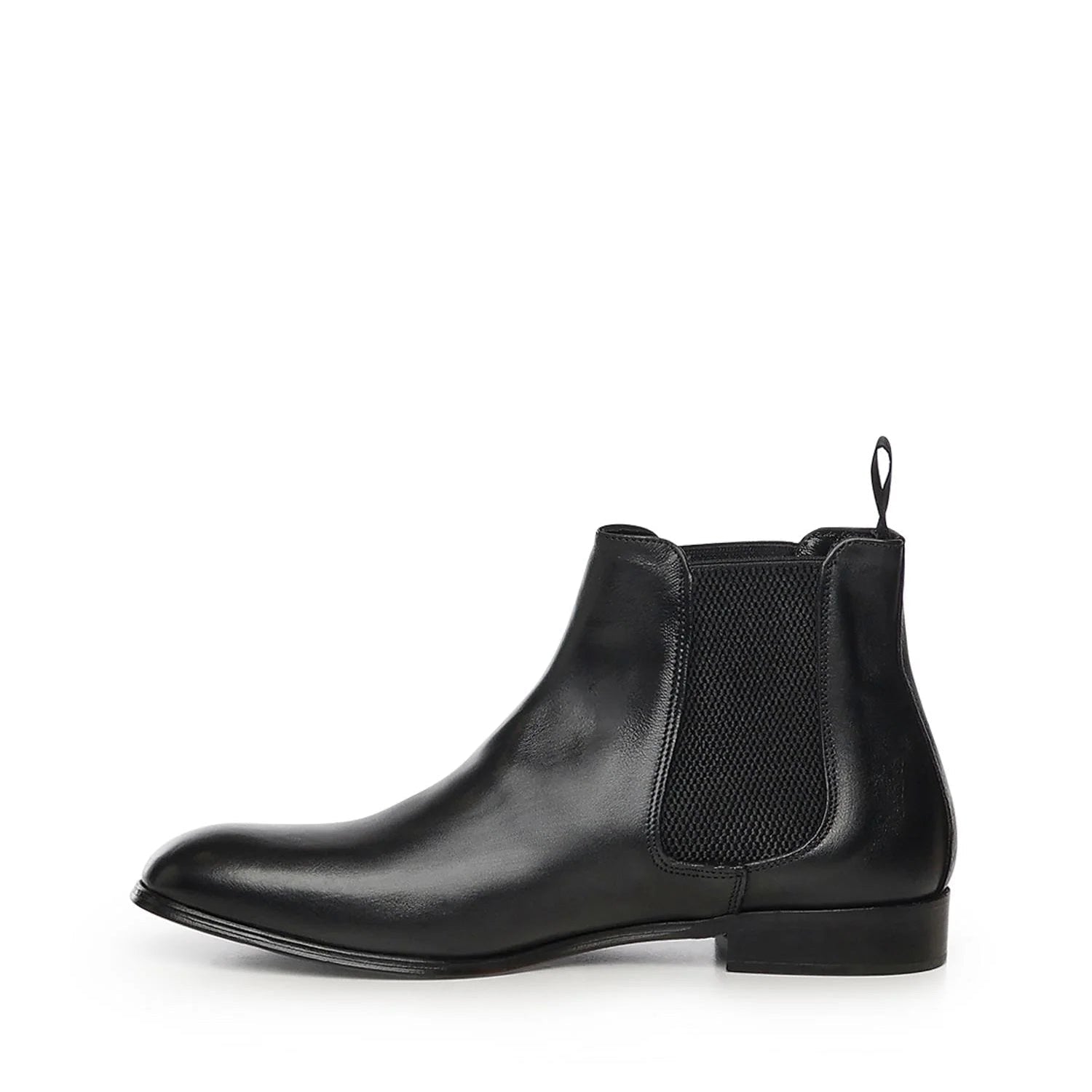 Finish Ankle Boot | Black | Leather - Giuliano Galiano | Handcrafted Luxury Sneakers Made In Italy