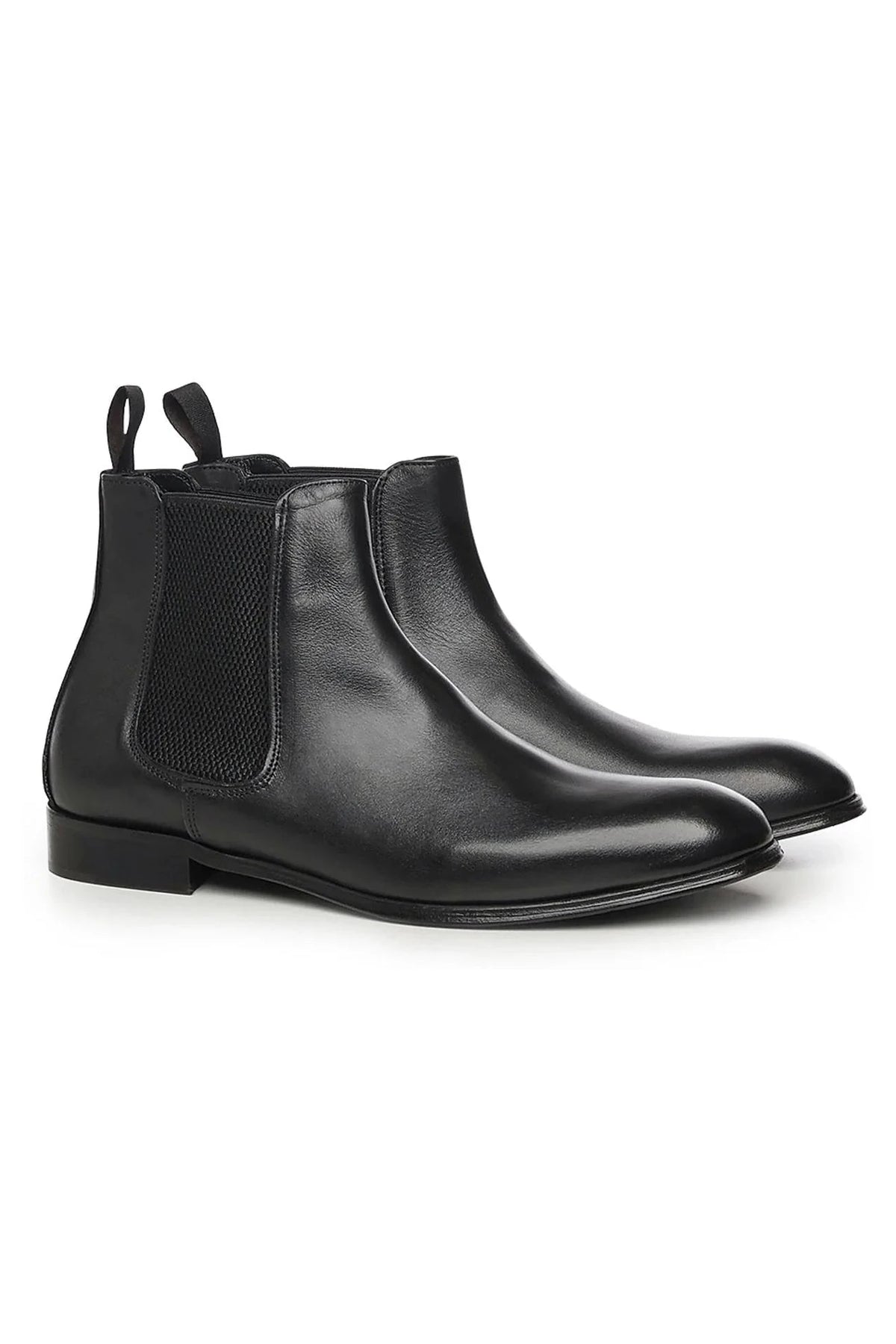 Finish Ankle Boot | Black | Leather - Giuliano Galiano | Handcrafted Luxury Sneakers Made In Italy