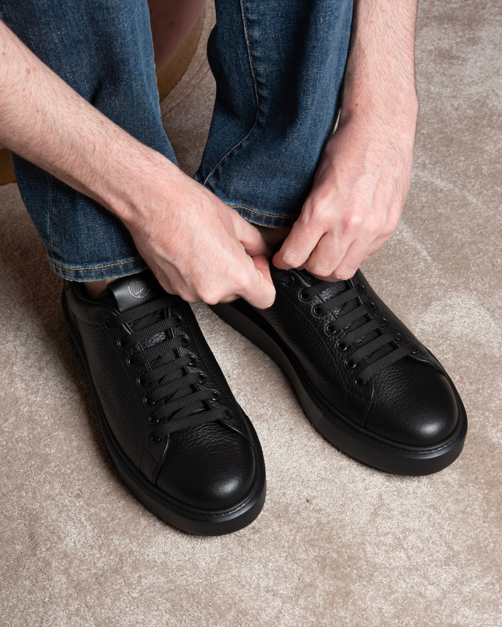 Fire | Total Black - Giuliano Galiano | Handcrafted Luxury Sneakers Made In Italy