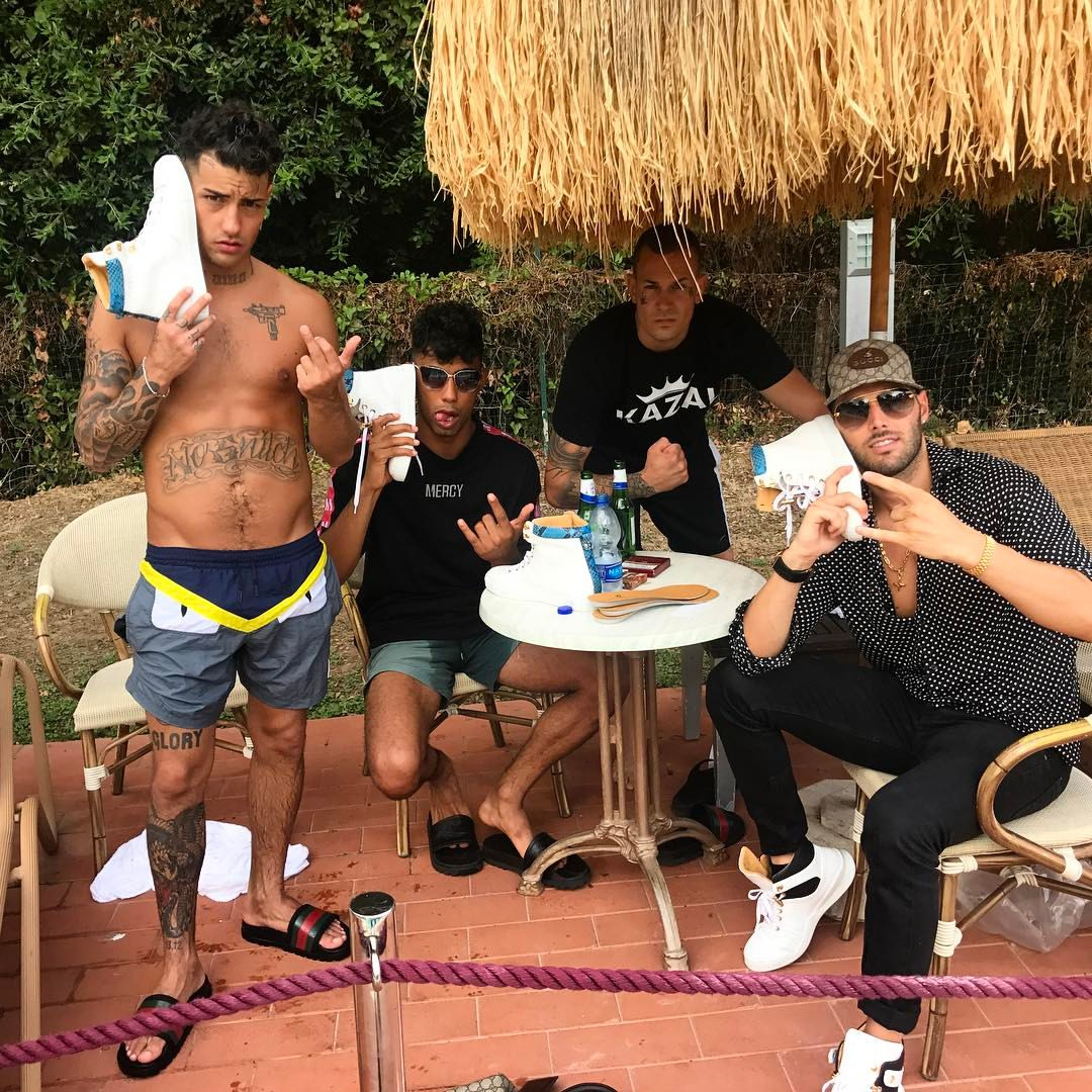 Fire | White Black Leather - Giuliano Galiano | Handcrafted Luxury Sneakers Made In Italy