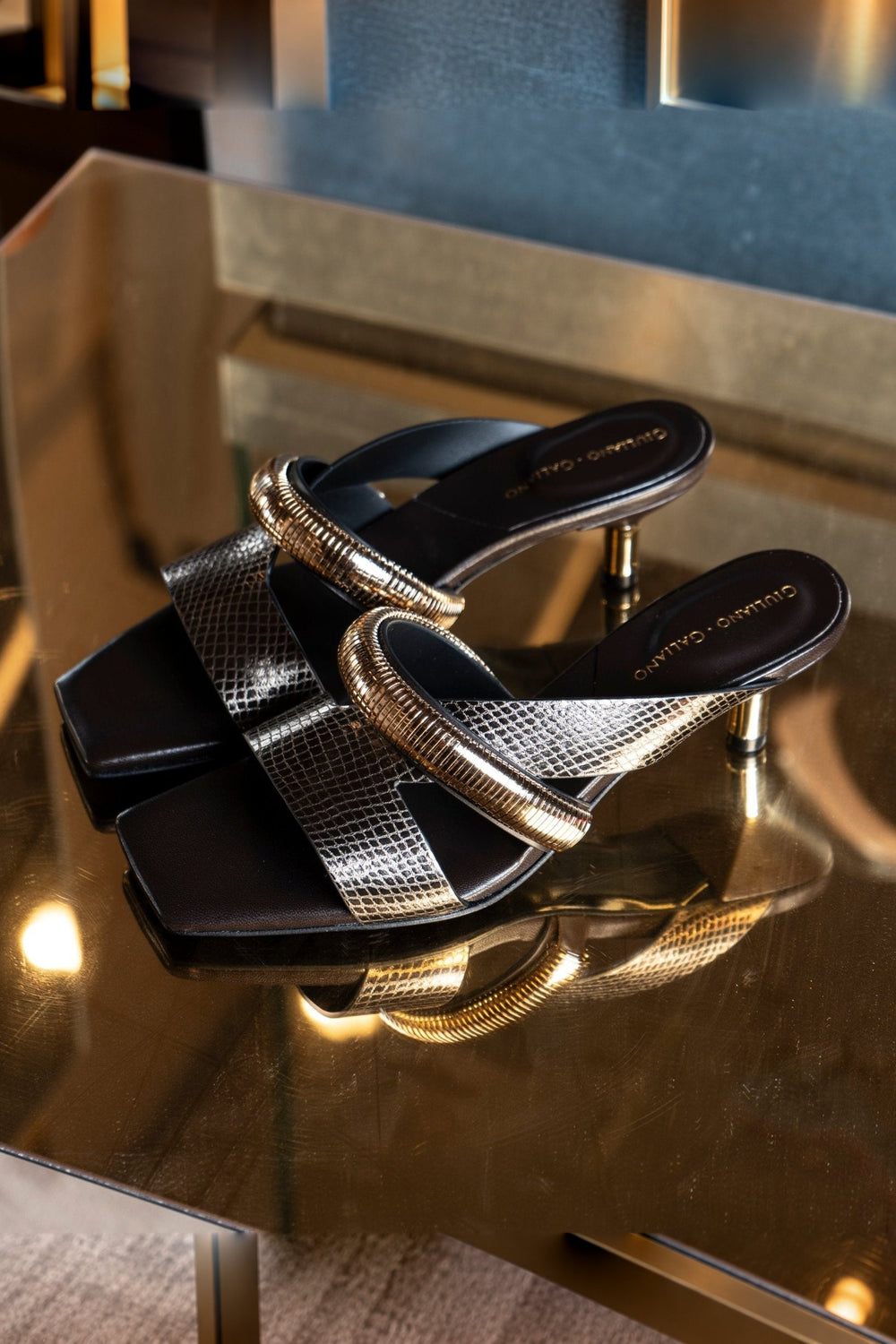 Gayalold Sandals | Black - Giuliano Galiano | Handcrafted Luxury Sneakers Made In Italy