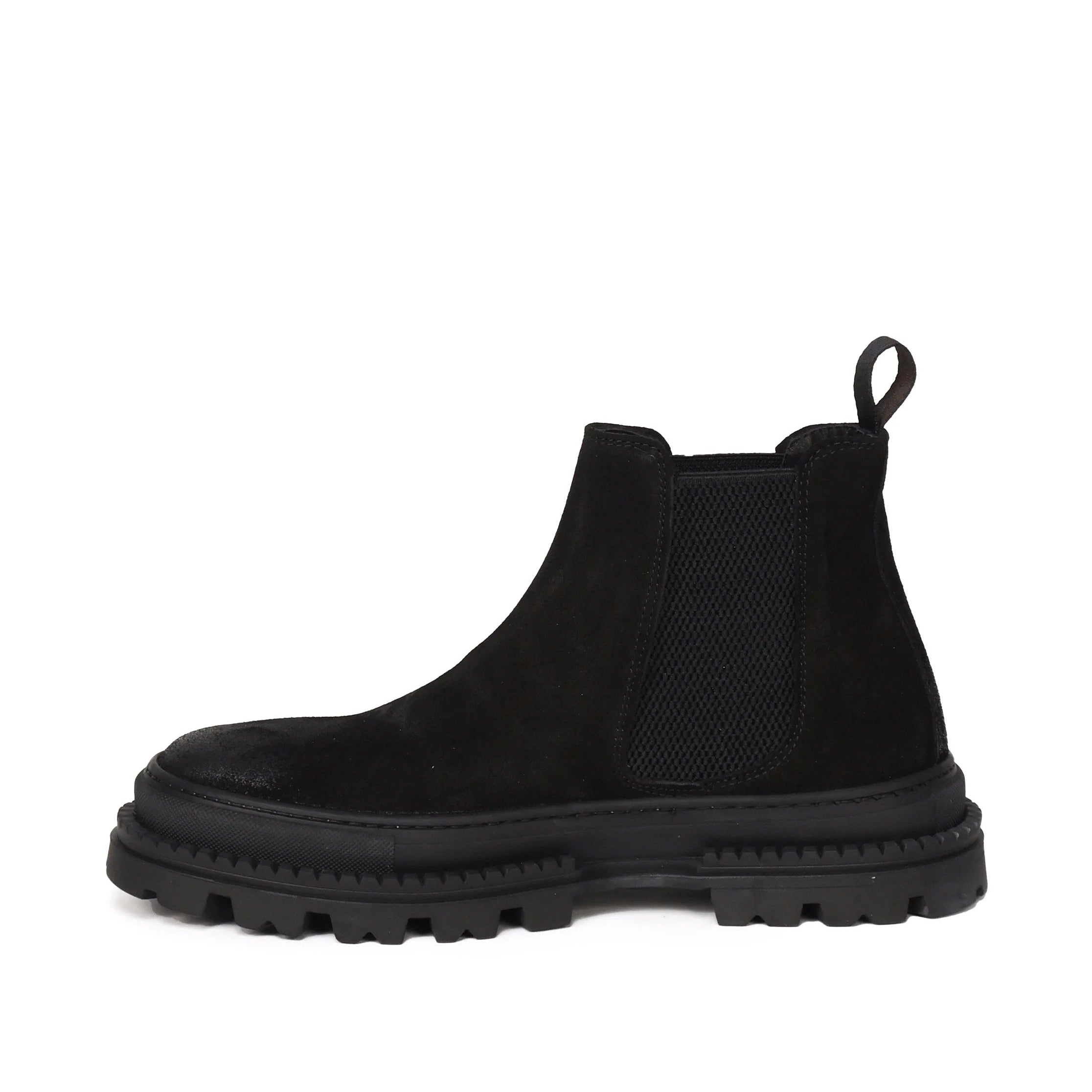 Stivali alla caviglia | Nero | In pelle scamosciata