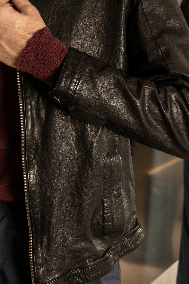 Jacket Leather Biker - Giuliano Galiano | Handcrafted Luxury Sneakers Made In Italy