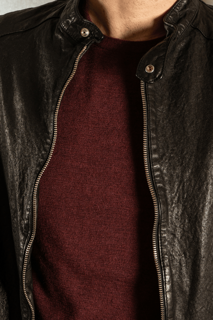 Jacket Leather Biker - Giuliano Galiano | Handcrafted Luxury Sneakers Made In Italy