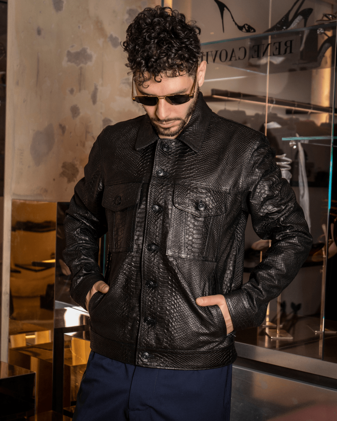 Julius Caesar leather jacket - Giuliano Galiano | Handcrafted Luxury Sneakers Made In Italy