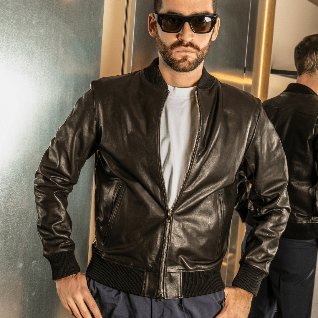 Leather Jacket - Giuliano Galiano | Handcrafted Luxury Sneakers Made In Italy