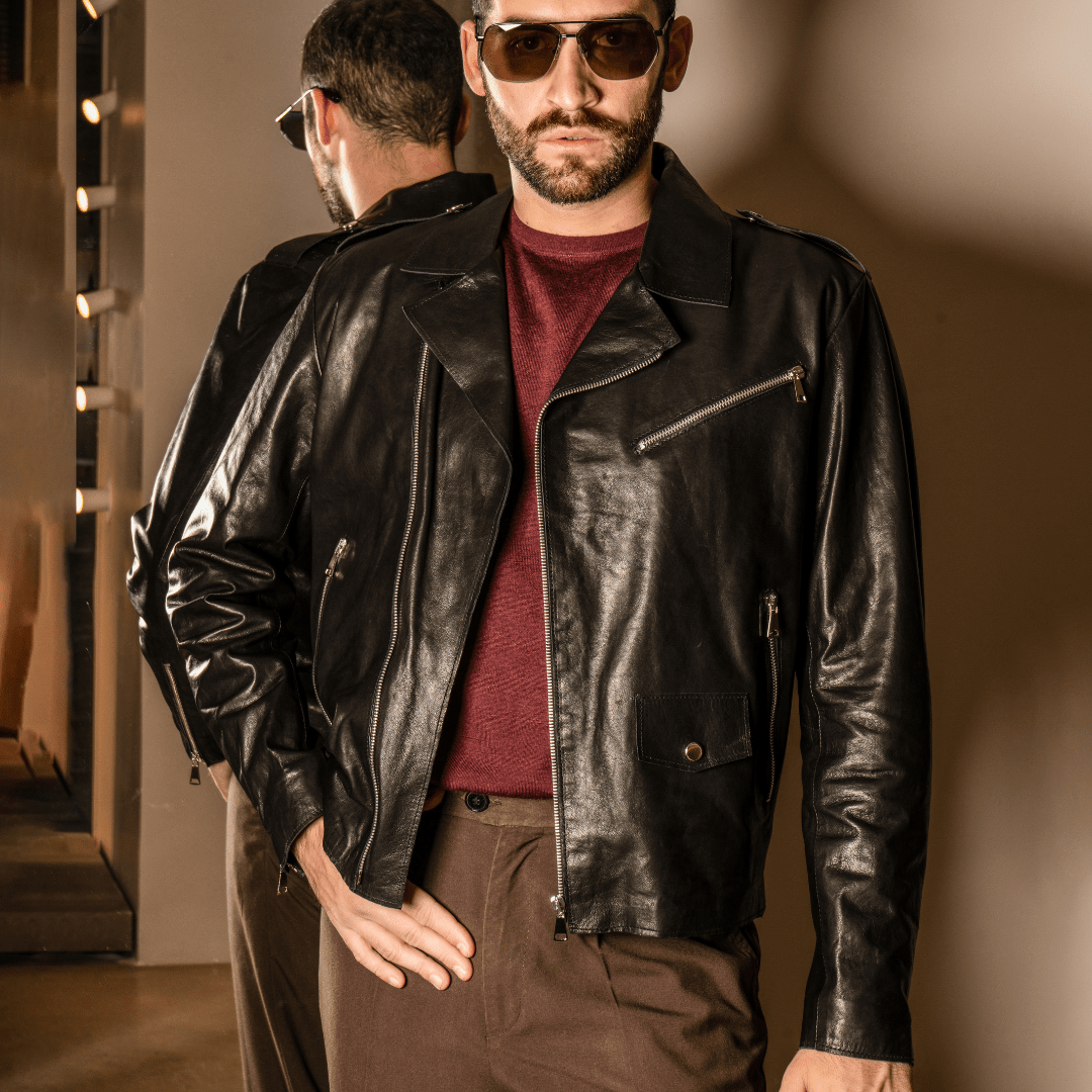 Leather Jacket - Giuliano Galiano | Handcrafted Luxury Sneakers Made In Italy
