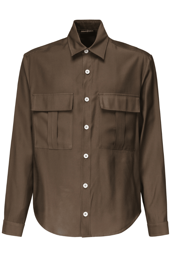 Lizard Shirt | Brown - Giuliano Galiano | Handcrafted Luxury Sneakers Made In Italy