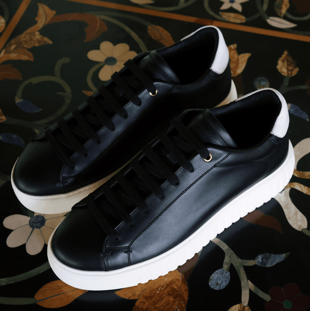 Mars | Black/White - Giuliano Galiano | Handcrafted Luxury Sneakers Made In Italy