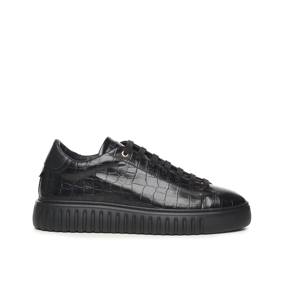 Mars | Crock leather | Black - Giuliano Galiano | Handcrafted Luxury Sneakers Made In Italy