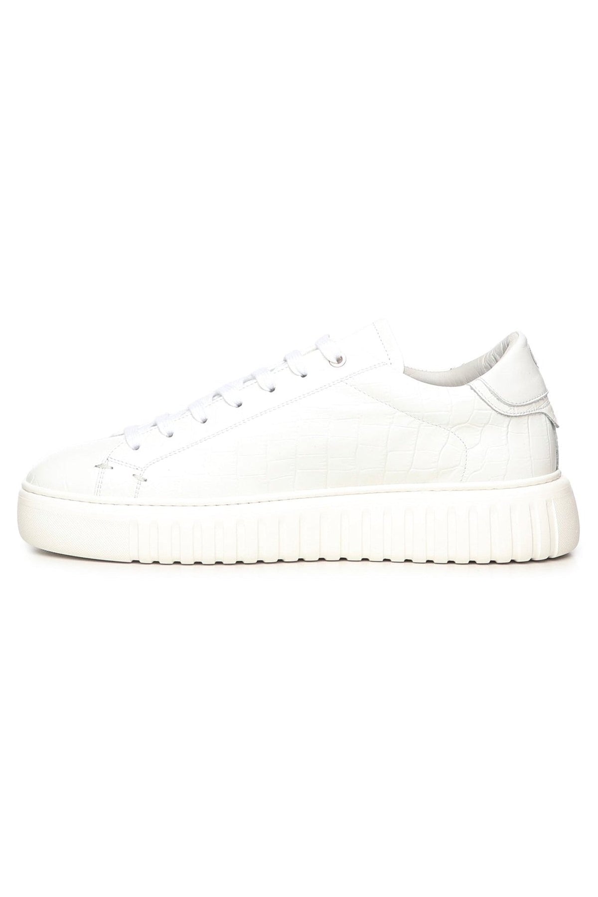 Mars | Crock Leather | White - Giuliano Galiano | Handcrafted Luxury Sneakers Made In Italy