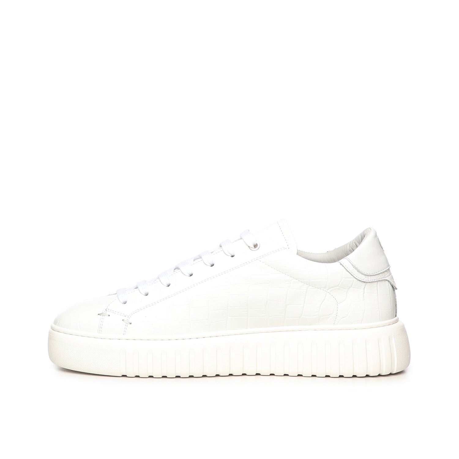 Mars | Crock Leather | White - Giuliano Galiano | Handcrafted Luxury Sneakers Made In Italy