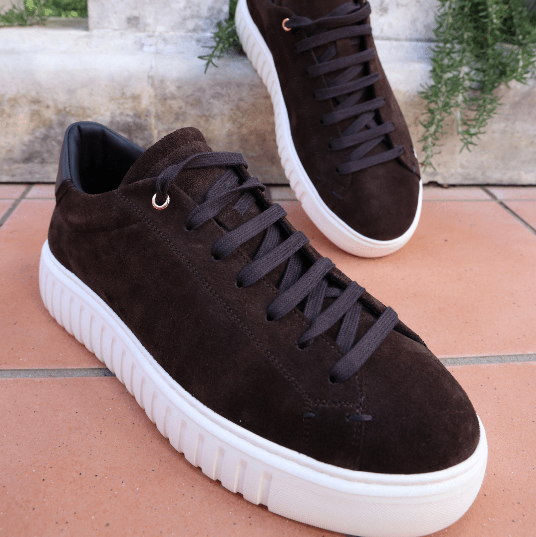 Mars | Suede | Dark Brown - Giuliano Galiano | Handcrafted Luxury Sneakers Made In Italy