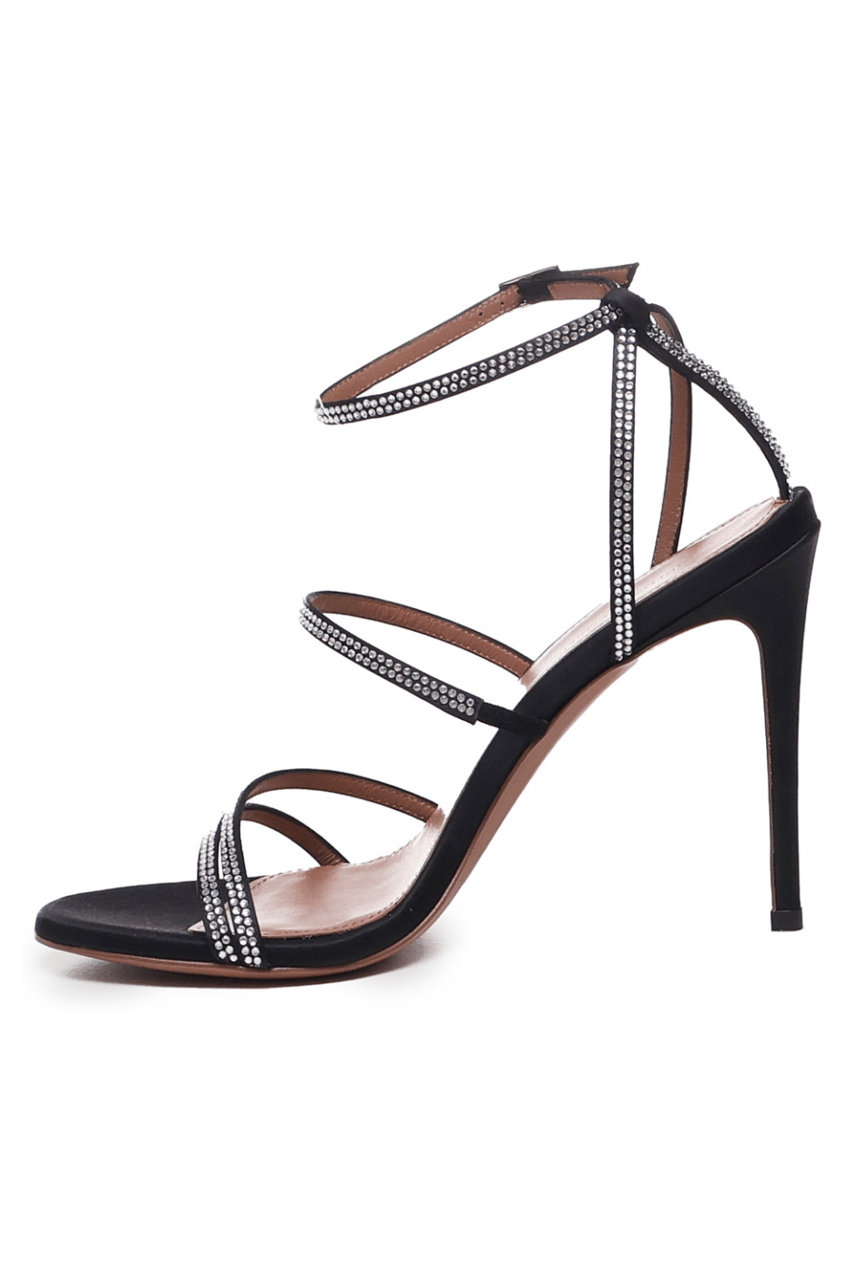 Mary Sandals | Satin | Black - Giuliano Galiano | Handcrafted Luxury Sneakers Made In Italy