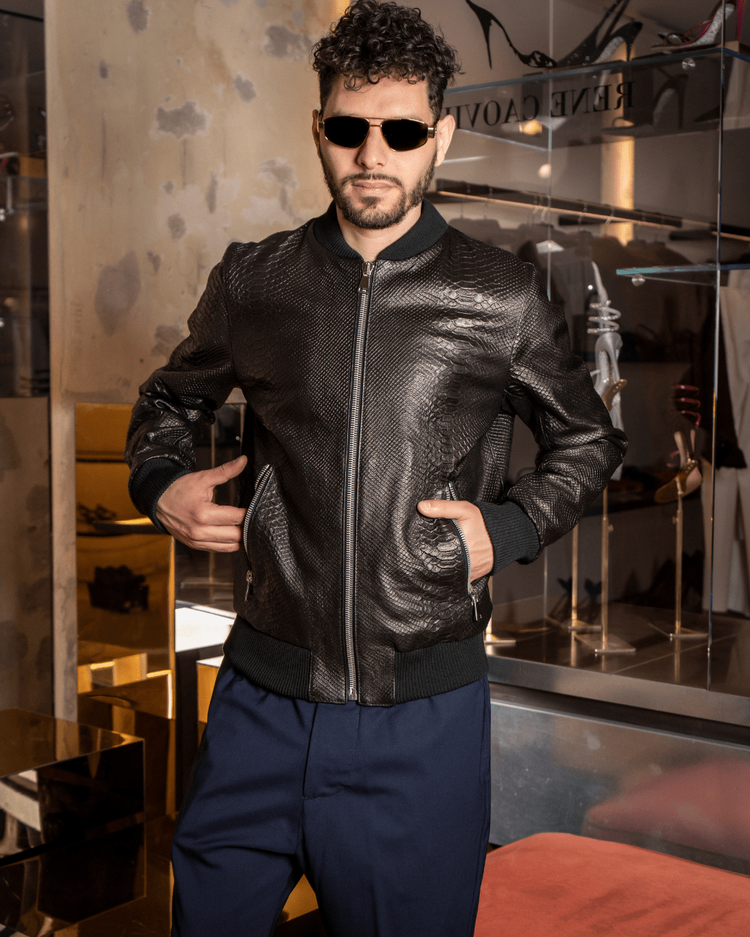 Miami Vice Bomber Python - Giuliano Galiano | Handcrafted Luxury Sneakers Made In Italy