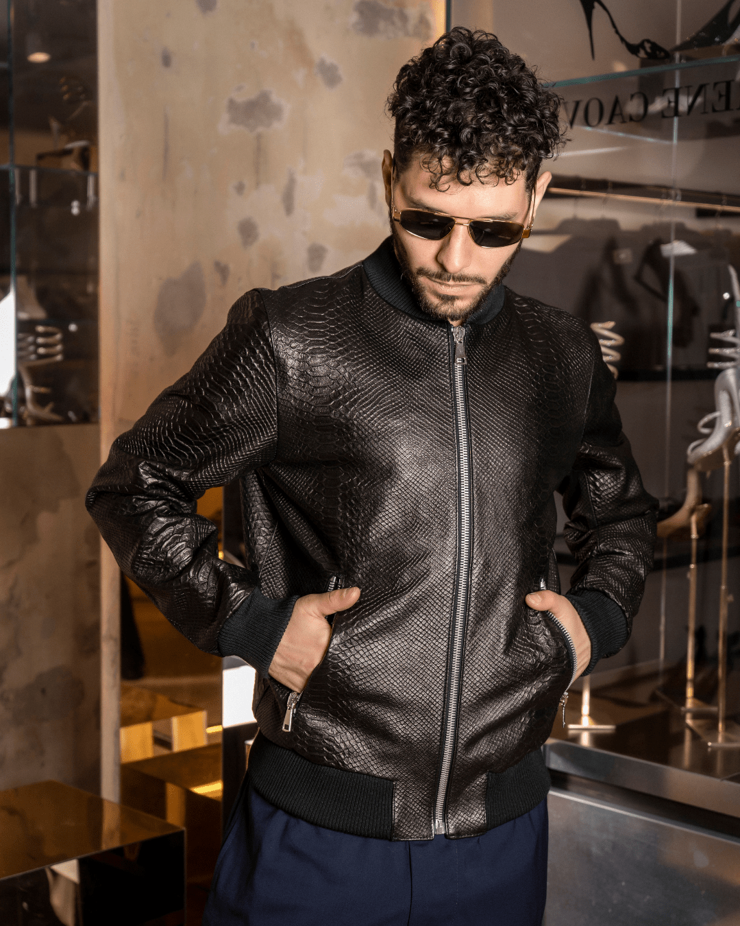 Miami Vice Bomber Python - Giuliano Galiano | Handcrafted Luxury Sneakers Made In Italy