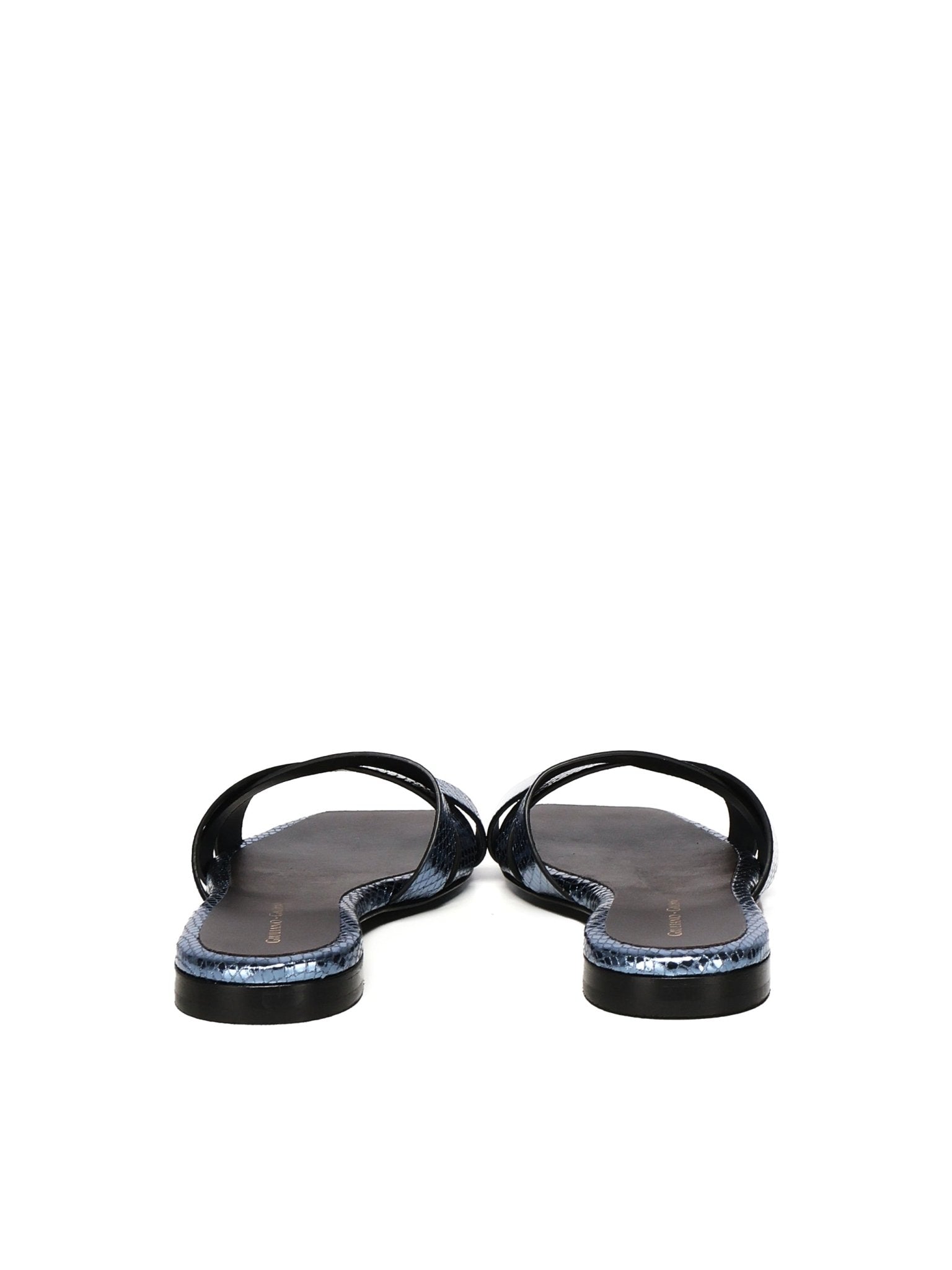 Miryam Flat Sandals | Blue - Giuliano Galiano | Handcrafted Luxury Sneakers Made In Italy