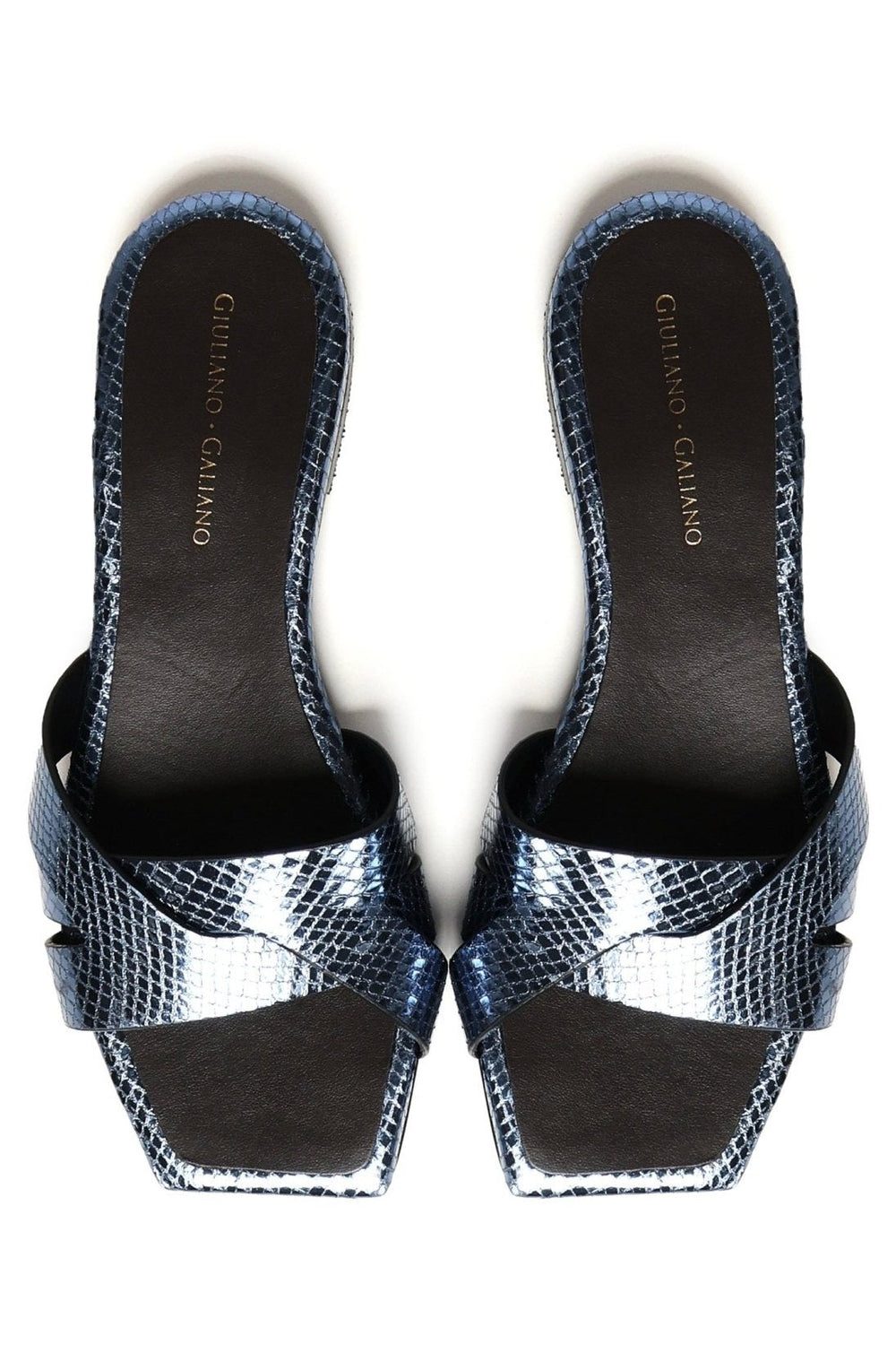 Miryam Flat Sandals | Blue - Giuliano Galiano | Handcrafted Luxury Sneakers Made In Italy