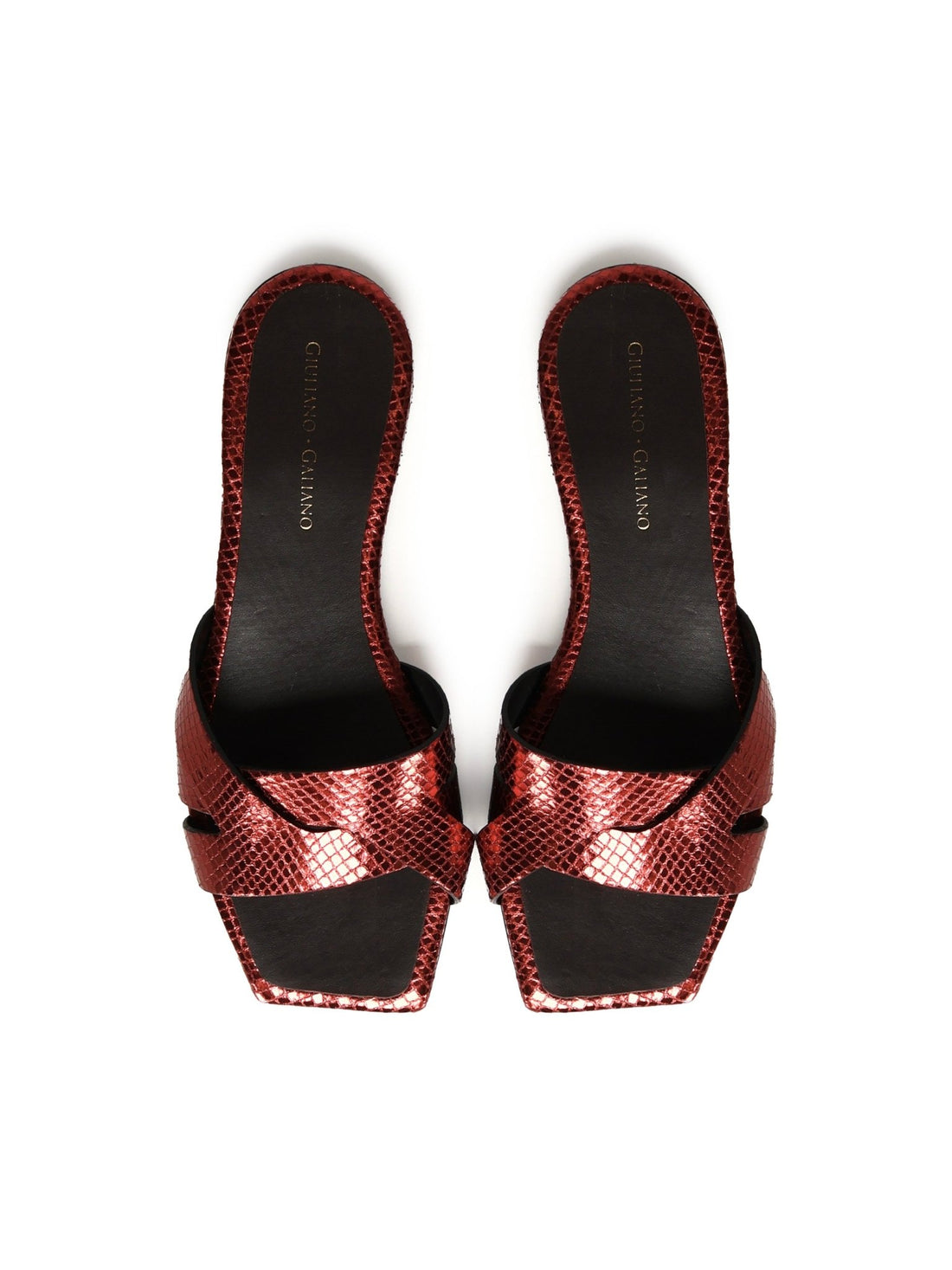 Miryam Flat Sandals | Bordeaux - Giuliano Galiano | Handcrafted Luxury Sneakers Made In Italy