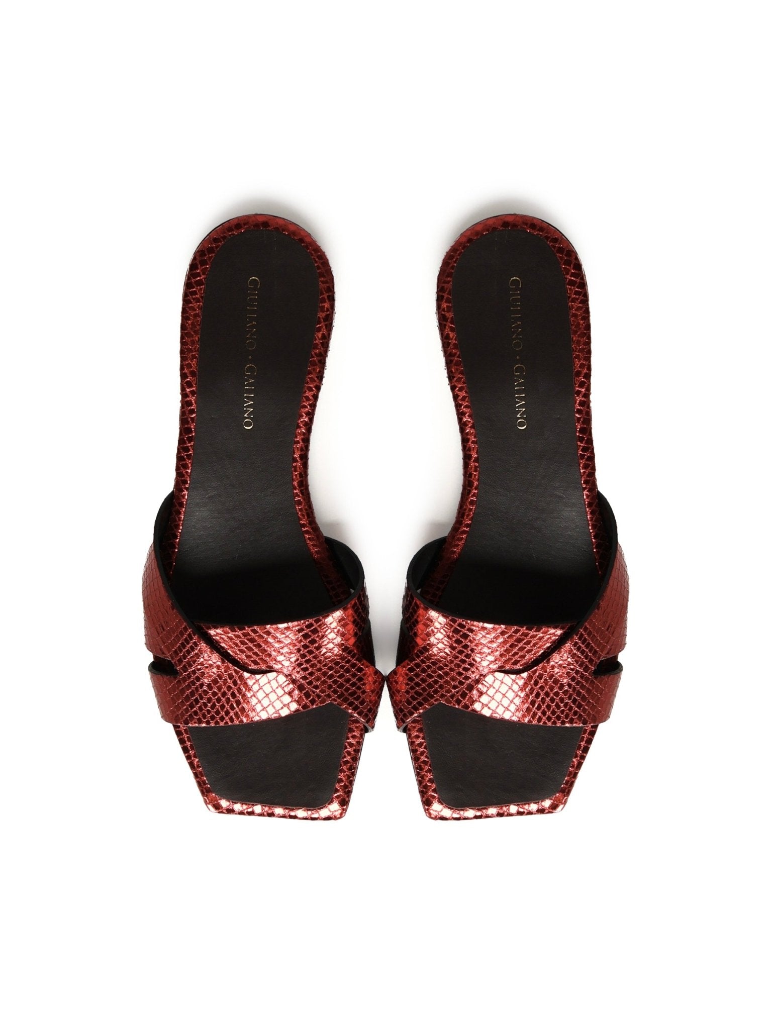 Miryam Flat Sandals | Bordeaux - Giuliano Galiano | Handcrafted Luxury Sneakers Made In Italy