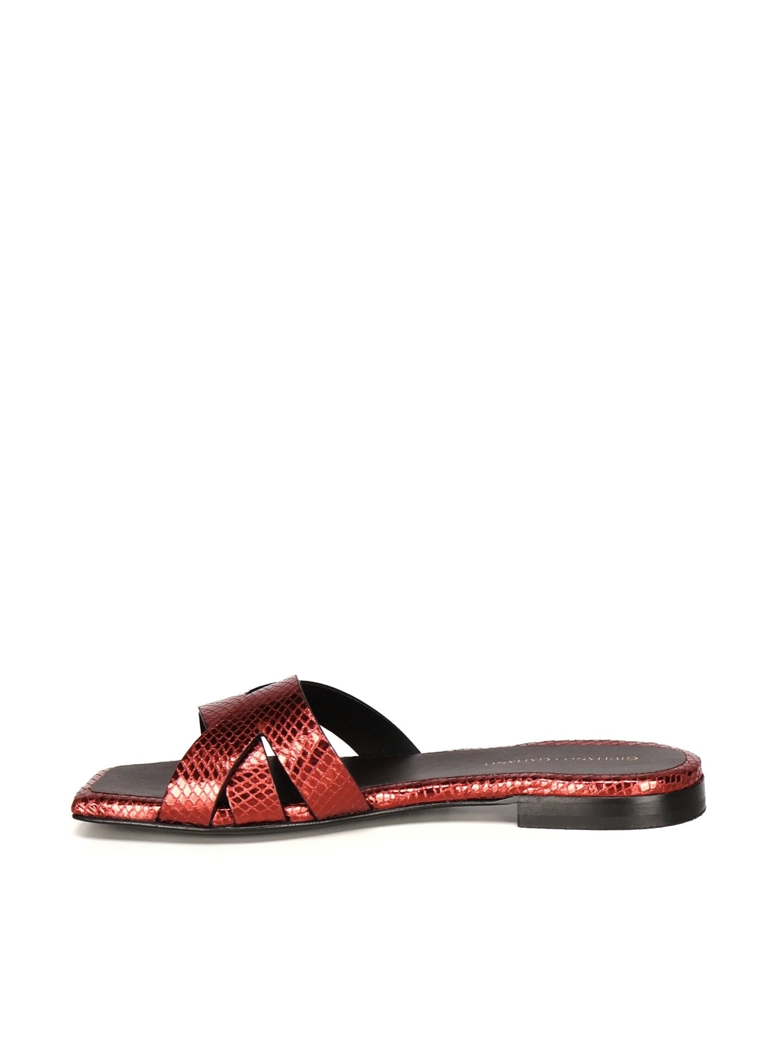 Miryam Flat Sandals | Bordeaux - Giuliano Galiano | Handcrafted Luxury Sneakers Made In Italy