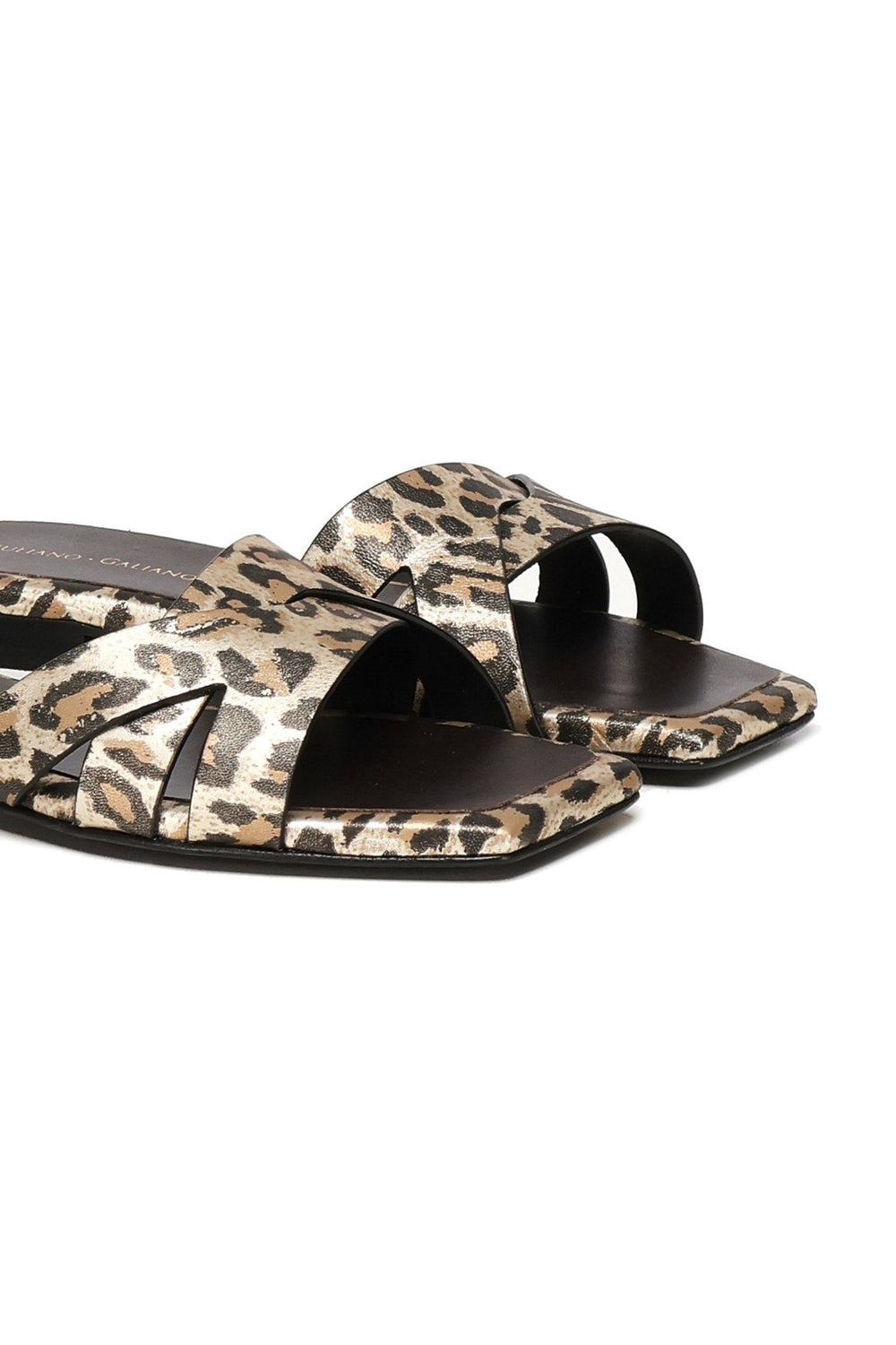 Miryam Flat Sandals | Leopard - Giuliano Galiano | Handcrafted Luxury Sneakers Made In Italy