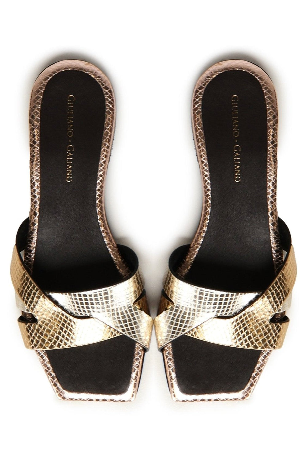 Miryam Flat Sandals | Platinum - Giuliano Galiano | Handcrafted Luxury Sneakers Made In Italy