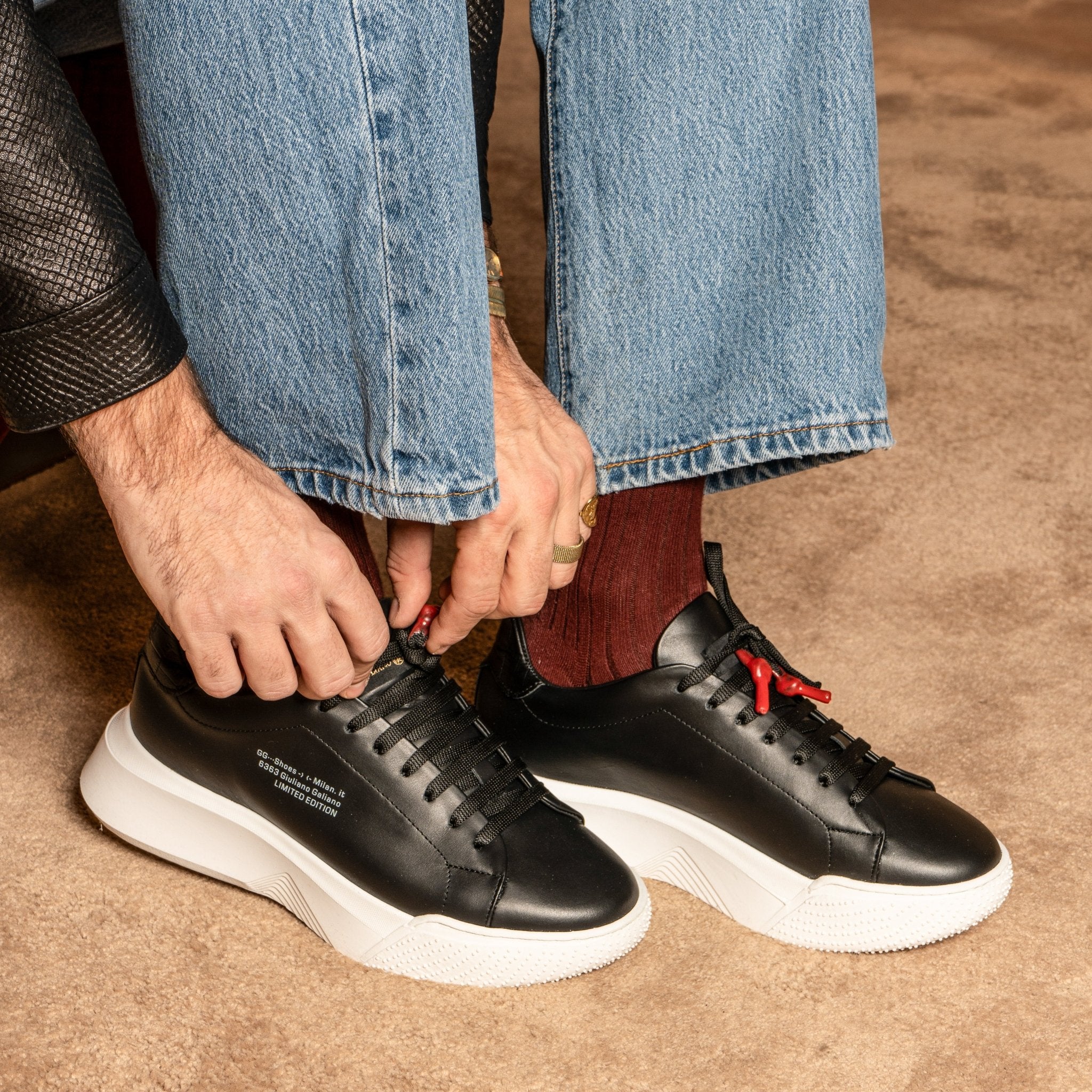 Nemesis Black | Limited for Jason Derulo 6363 - Giuliano Galiano | Handcrafted Luxury Sneakers Made In Italy