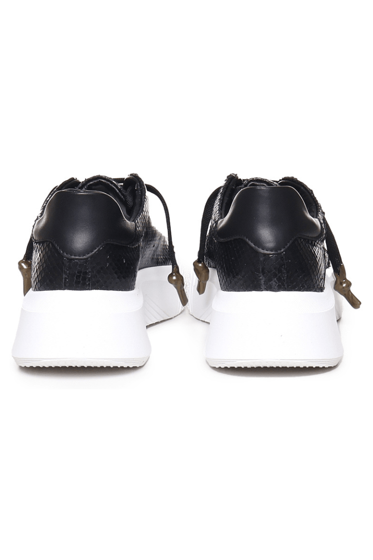 Nemesis | Black python leather - Giuliano Galiano | Handcrafted Luxury Sneakers Made In Italy