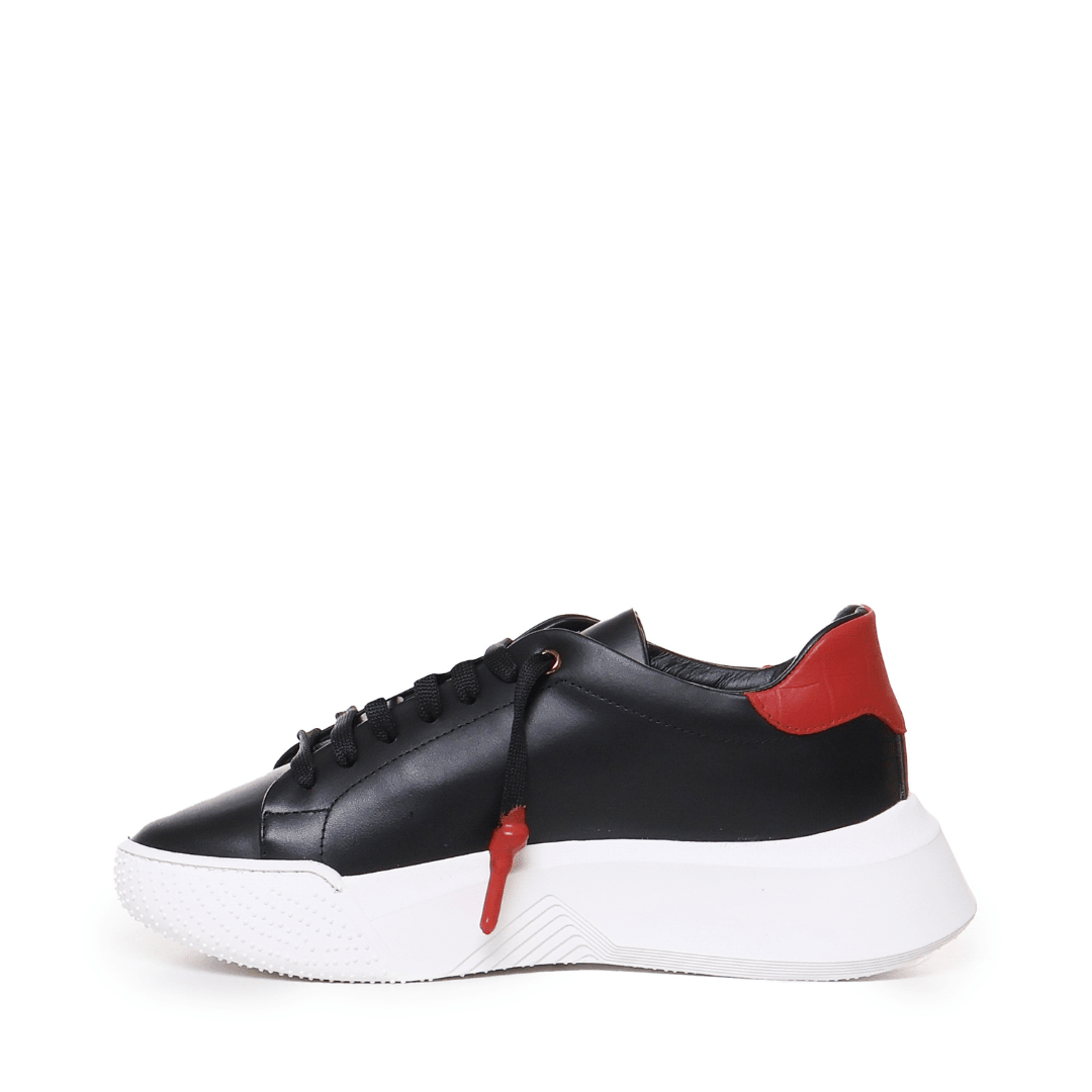 Nemesis Black | Red Leather - Giuliano Galiano | Handcrafted Luxury Sneakers Made In Italy