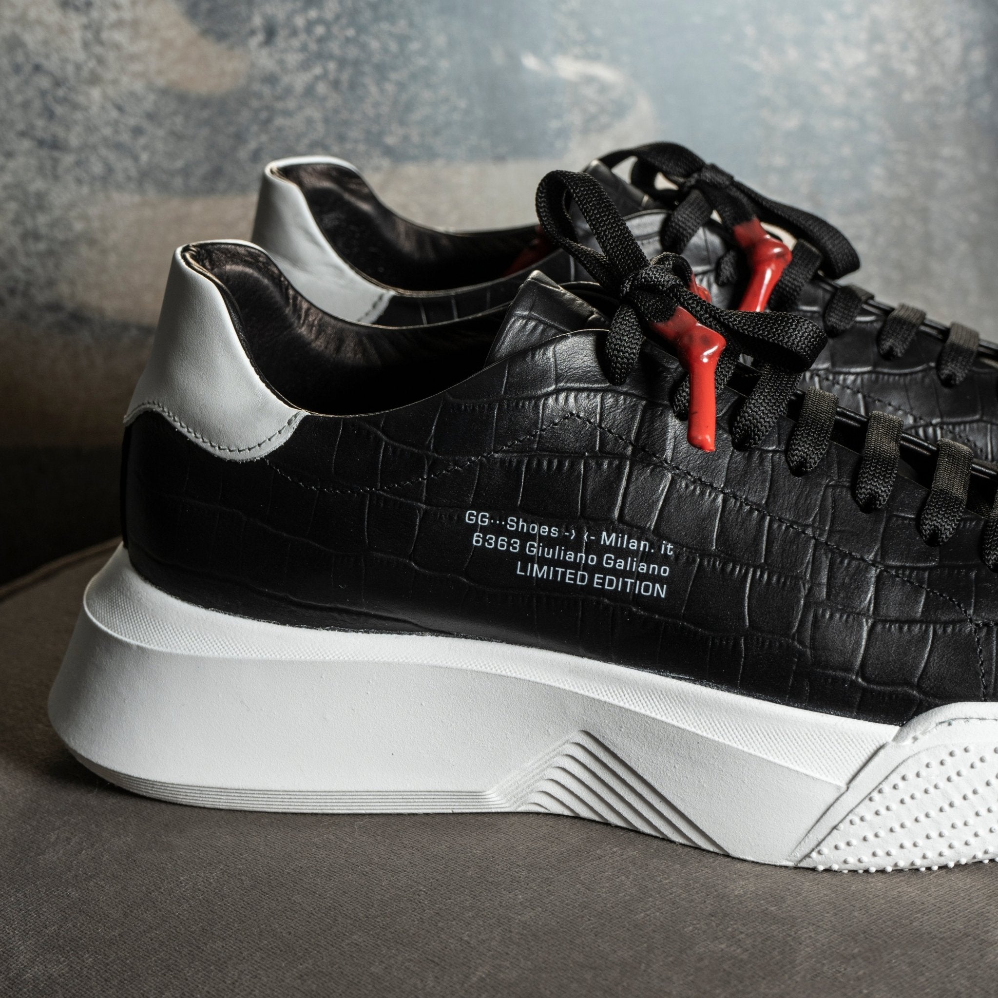 Nemesis | Croc Black - Giuliano Galiano | Handcrafted Luxury Sneakers Made In Italy