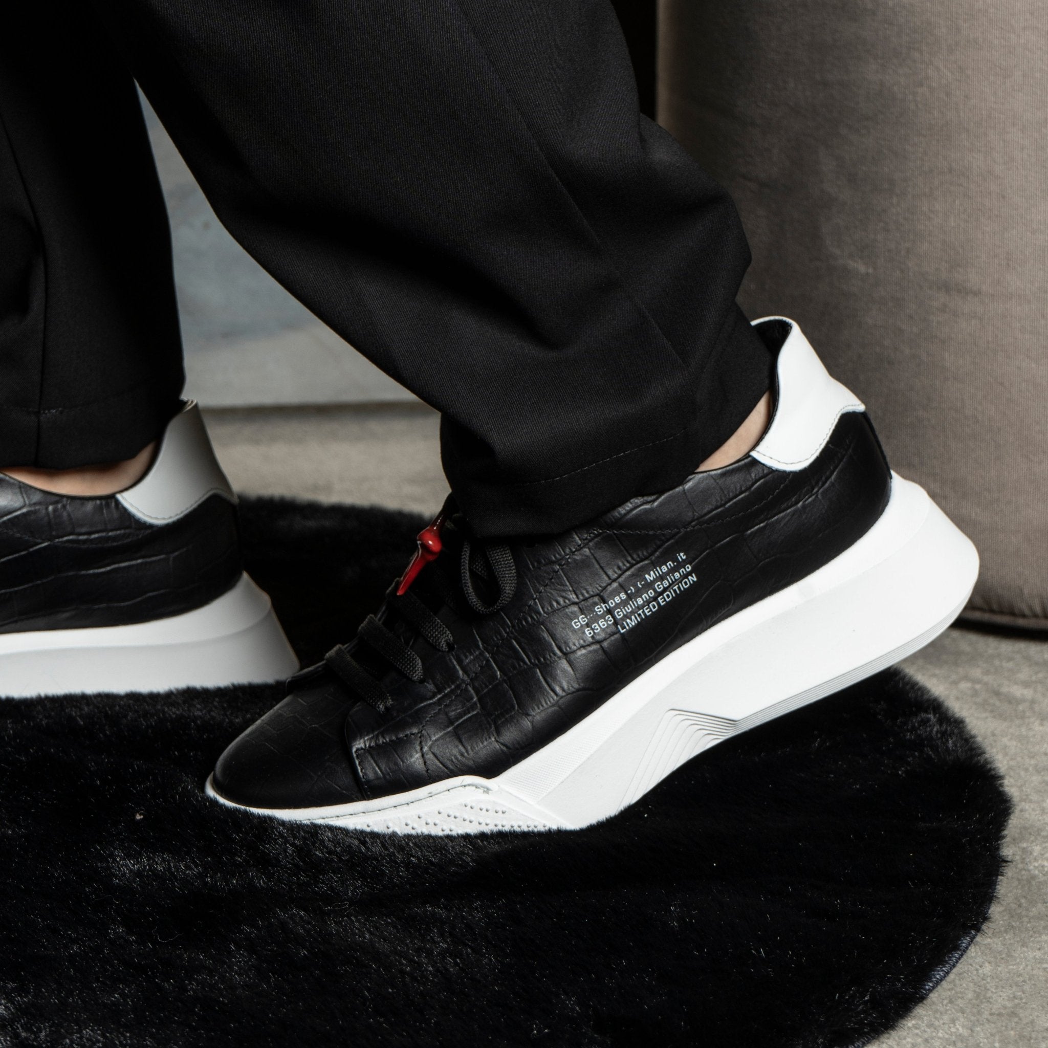 Nemesis | Croc Black - Giuliano Galiano | Handcrafted Luxury Sneakers Made In Italy