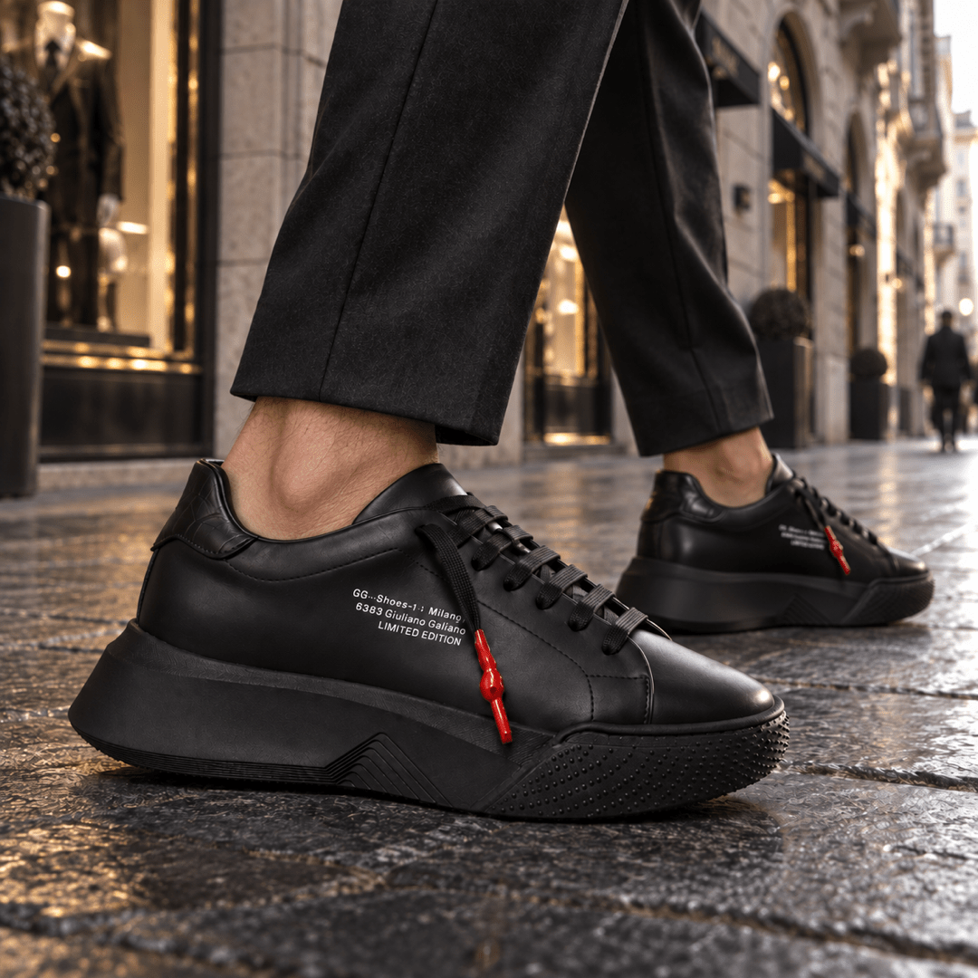 Nemesis Total Black - Giuliano Galiano | Handcrafted Luxury Sneakers Made In Italy