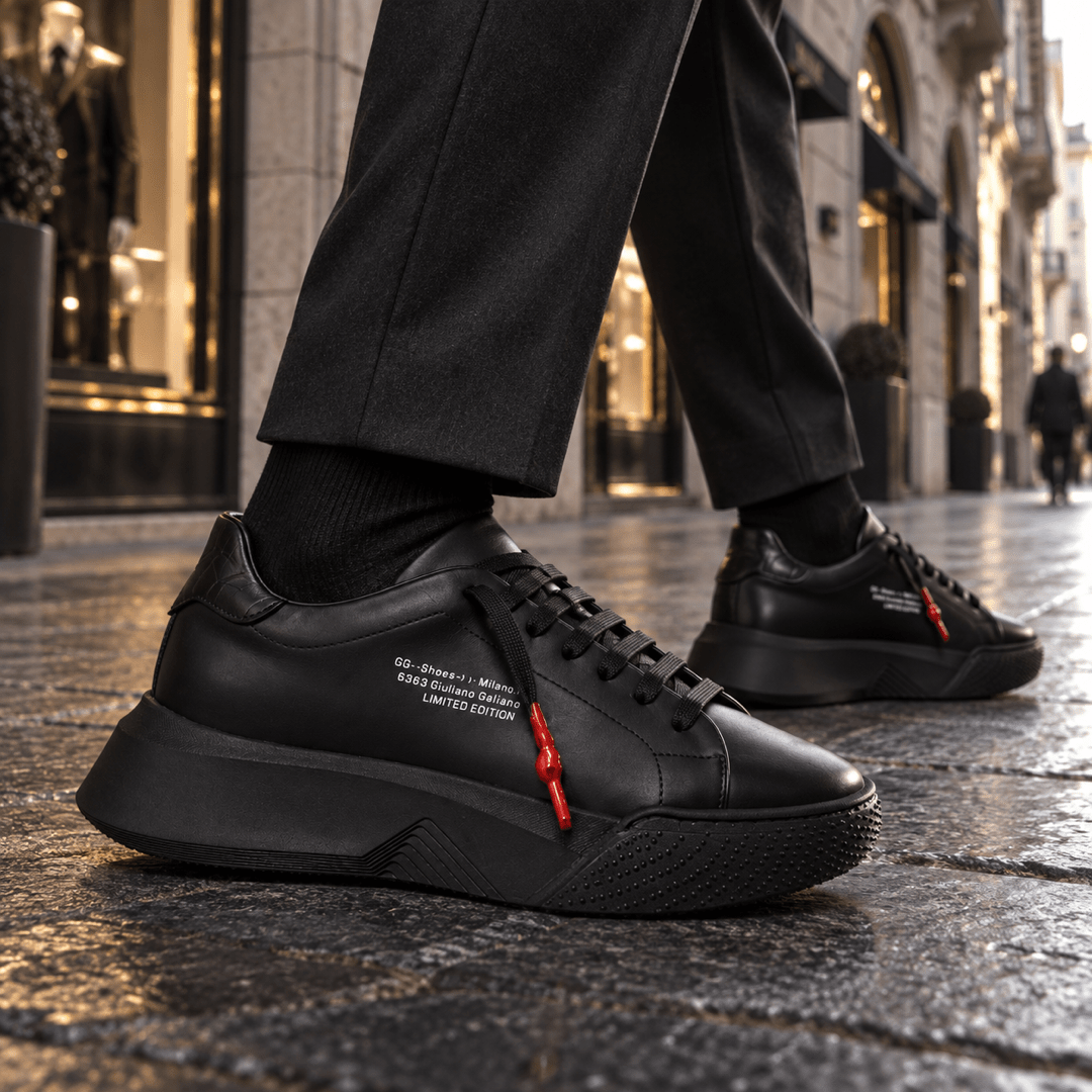 Nemesis Total Black - Giuliano Galiano | Handcrafted Luxury Sneakers Made In Italy