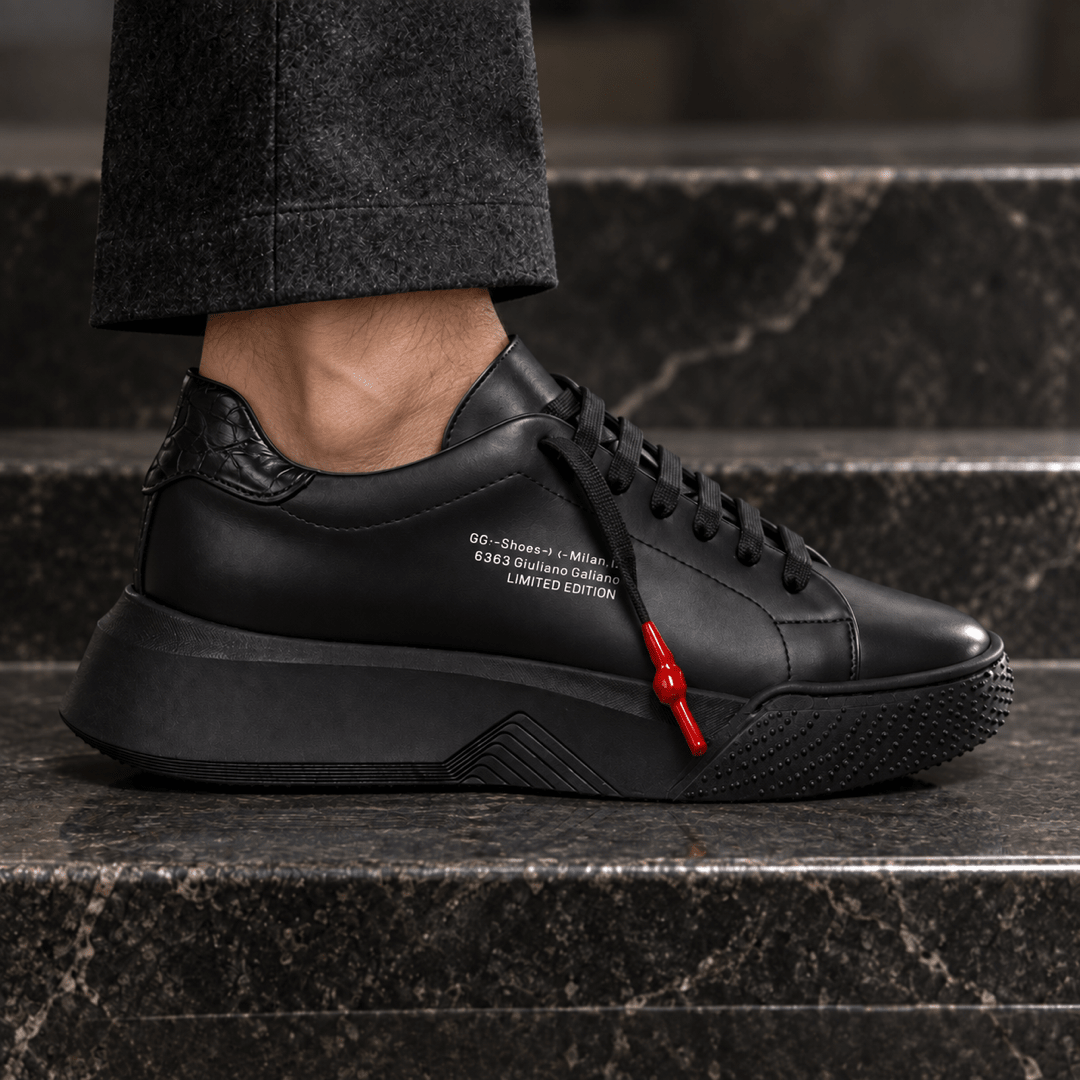 Nemesis Total Black - Giuliano Galiano | Handcrafted Luxury Sneakers Made In Italy