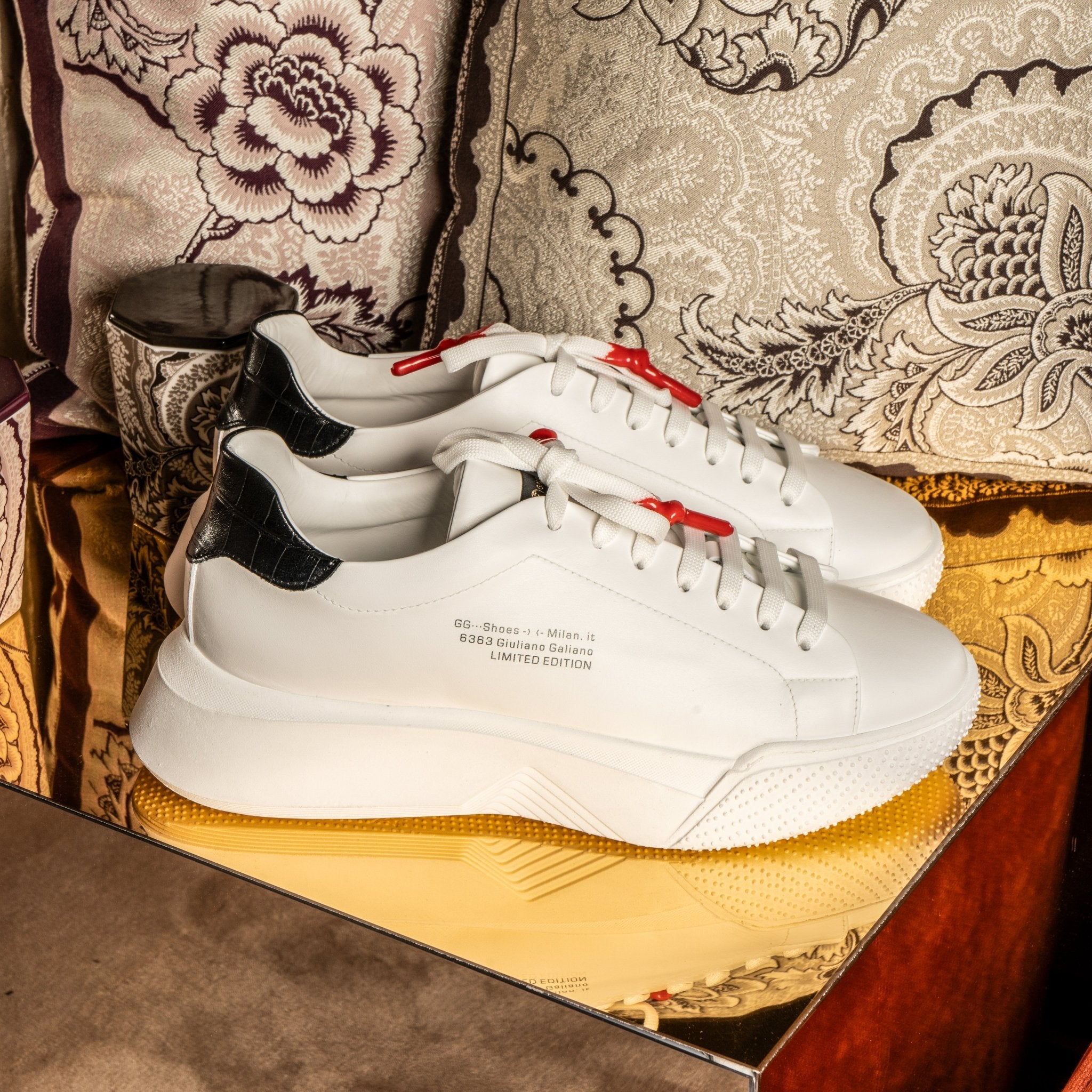 Nemesis White | Black - Giuliano Galiano | Handcrafted Luxury Sneakers Made In Italy