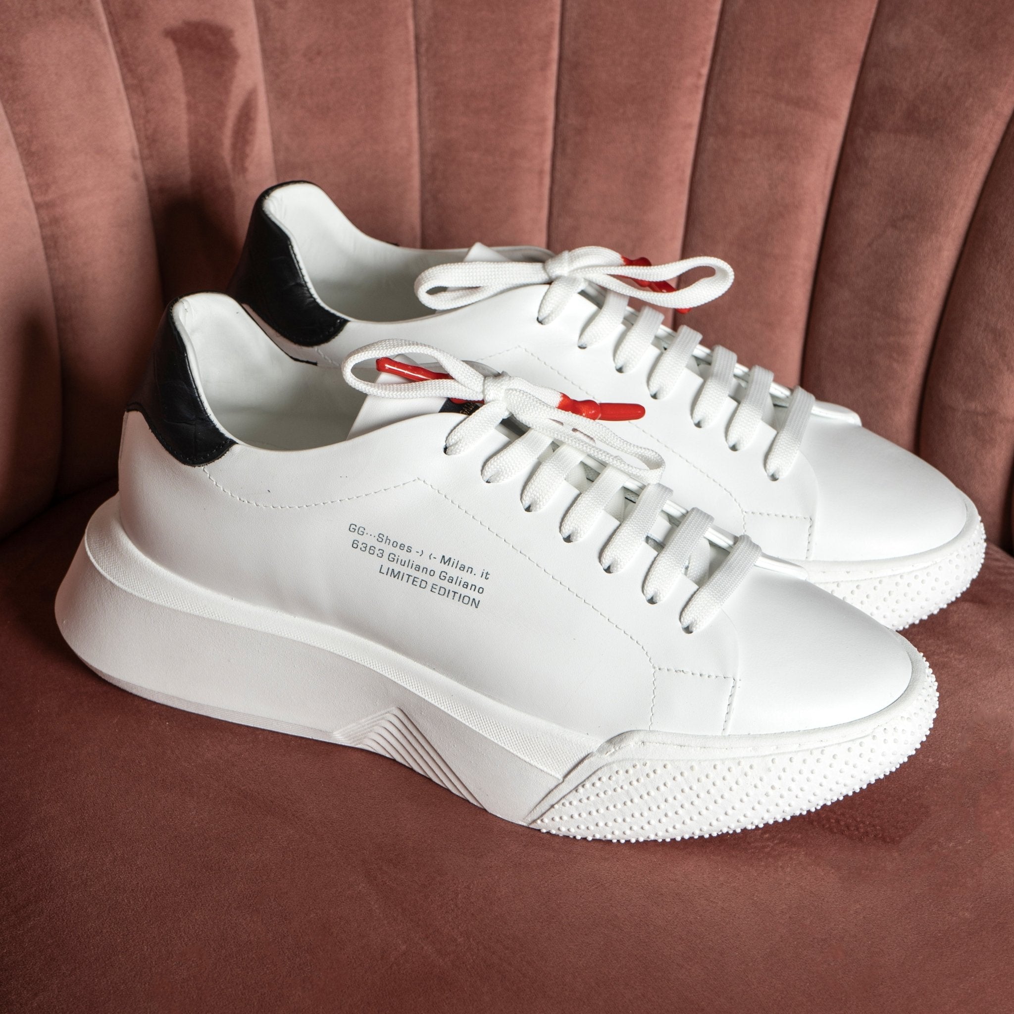 Nemesis White | Black - Giuliano Galiano | Handcrafted Luxury Sneakers Made In Italy
