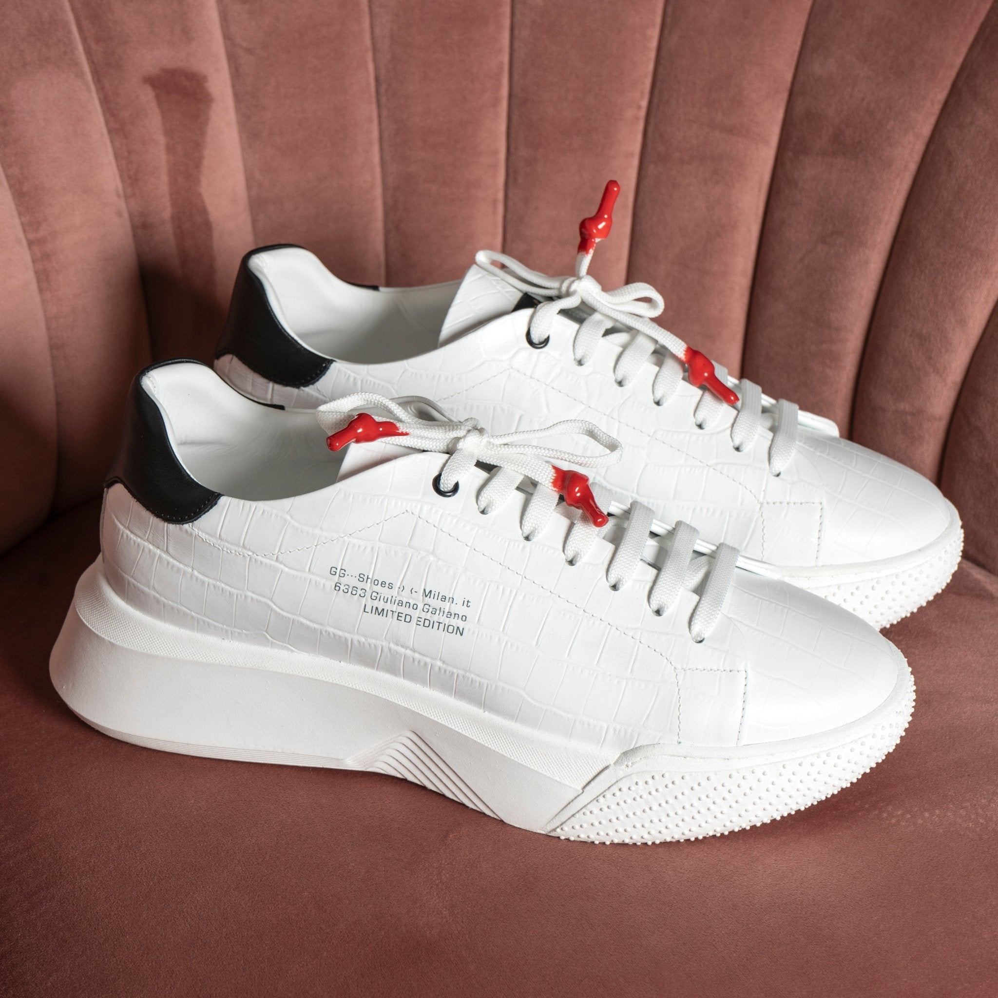 Nemesis White | Croc | Black - Giuliano Galiano | Handcrafted