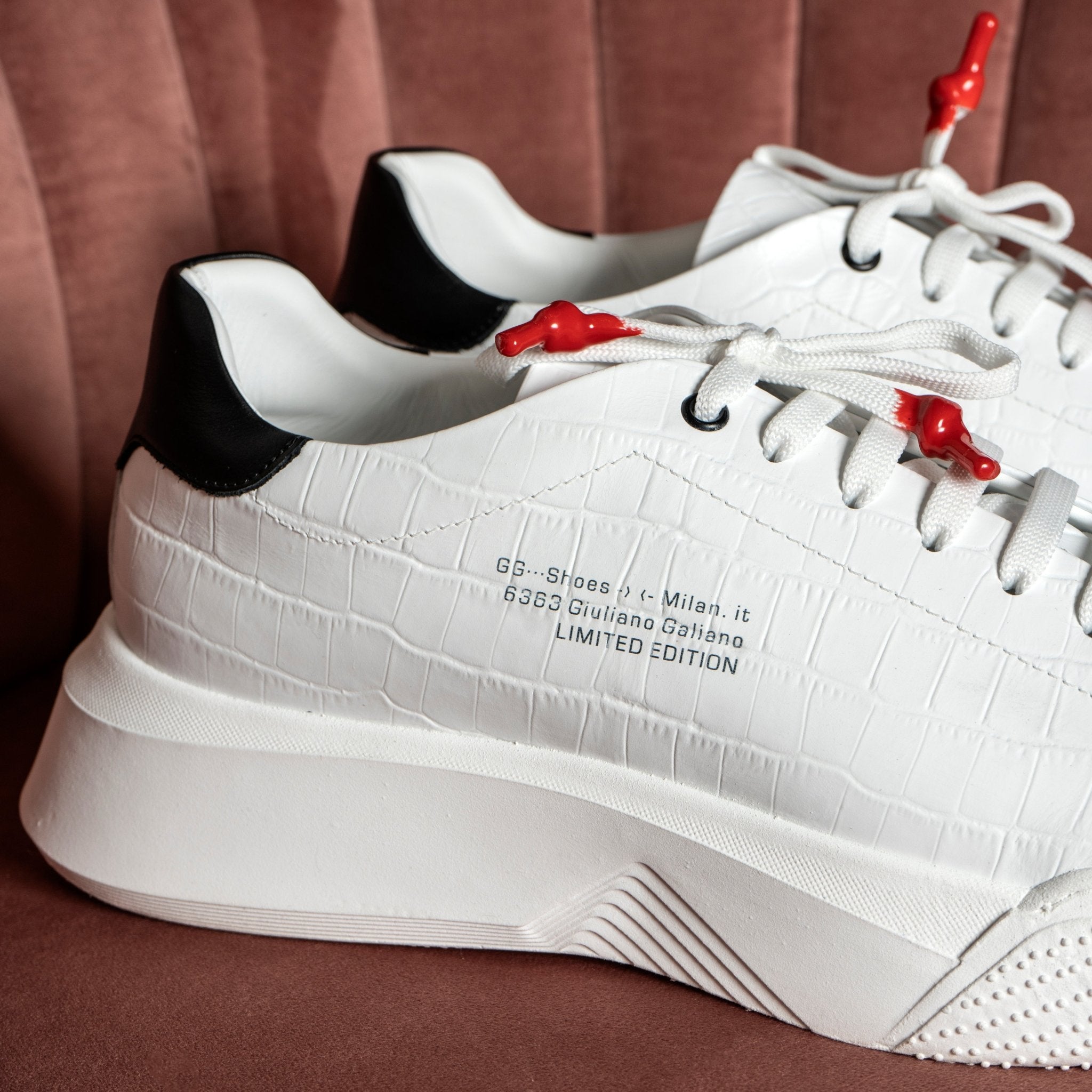 Nemesis White | Croc | Black - Giuliano Galiano | Handcrafted