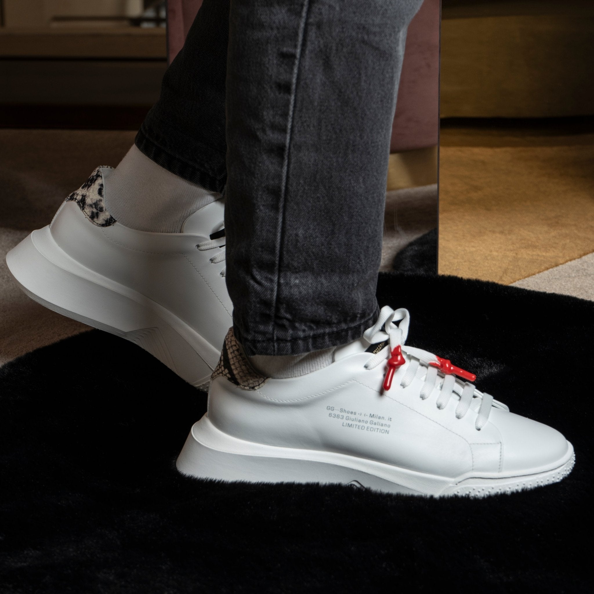 Nemesis White | Grey - Giuliano Galiano | Handcrafted Luxury Sneakers Made In Italy