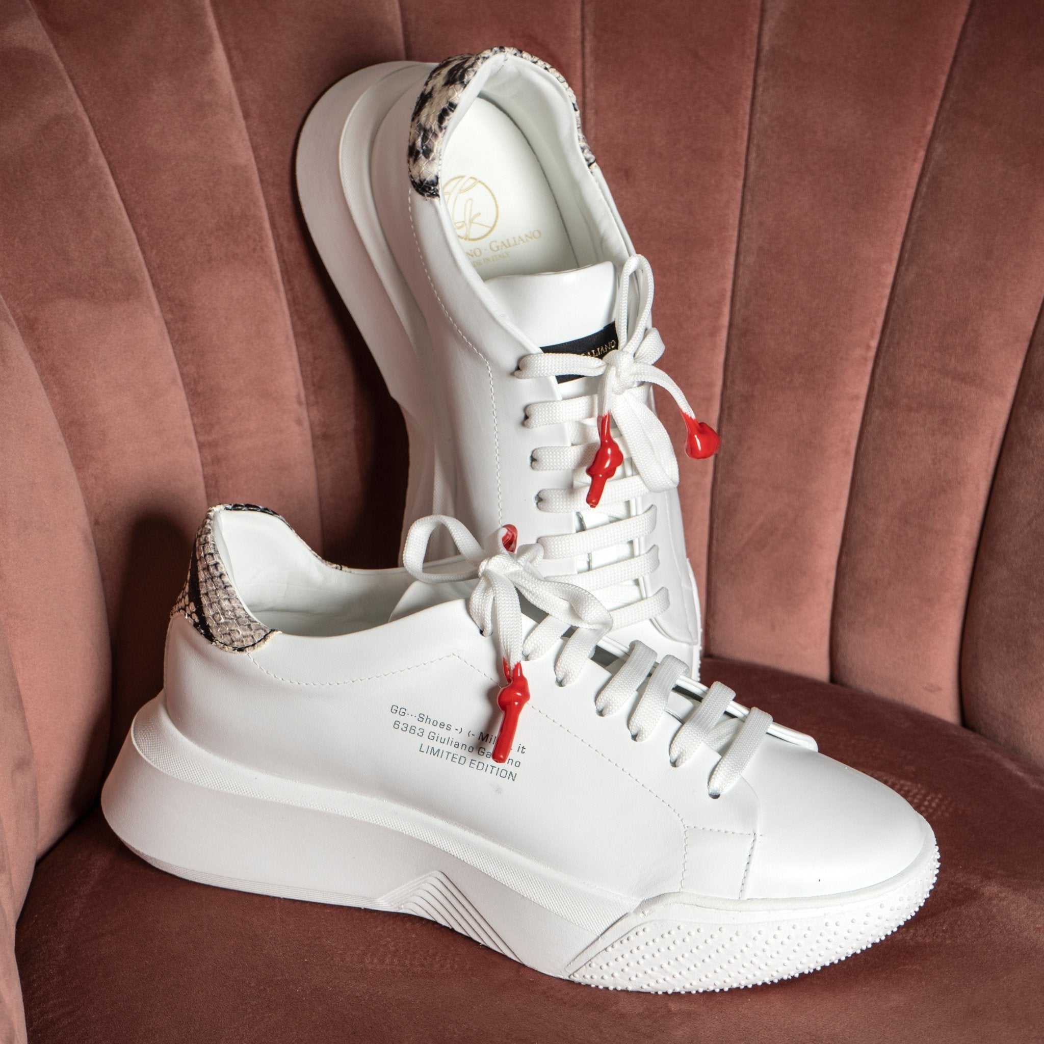 Nemesis White | Grey - Giuliano Galiano | Handcrafted Luxury Sneakers Made In Italy
