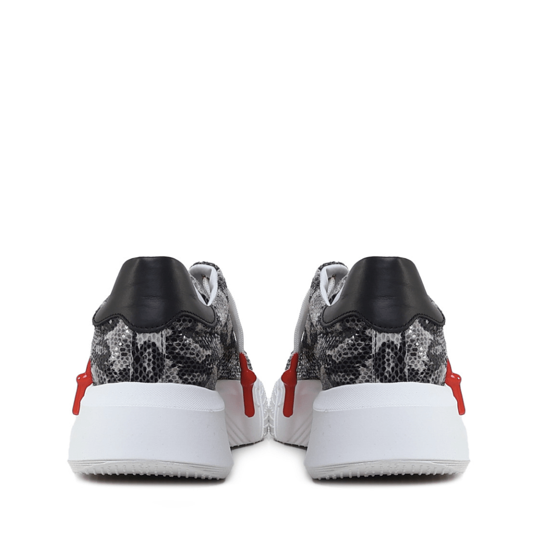 Nemesis White Grey Python LIMITED 1/100 - Giuliano Galiano | Handcrafted Luxury Sneakers Made In Italy