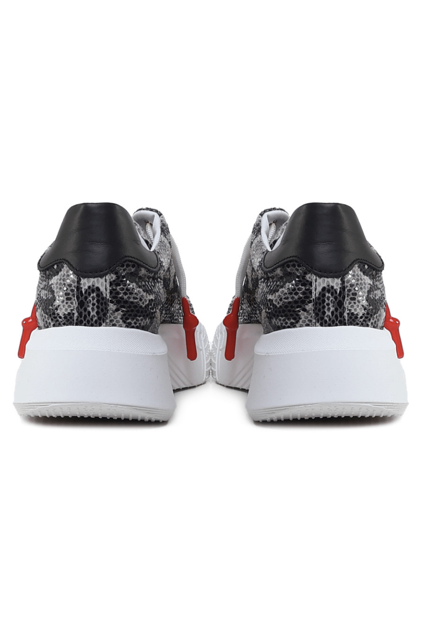 Nemesis White Grey Python LIMITED 1/100 - Giuliano Galiano | Handcrafted Luxury Sneakers Made In Italy