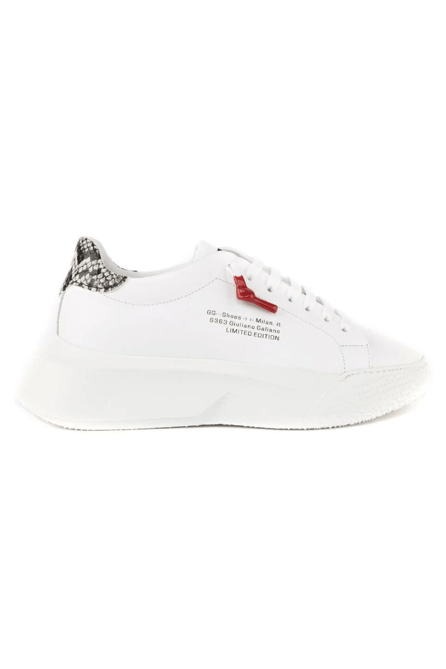 Nemesis White | Grey | Woman - Giuliano Galiano | Handcrafted Luxury Sneakers Made In Italy
