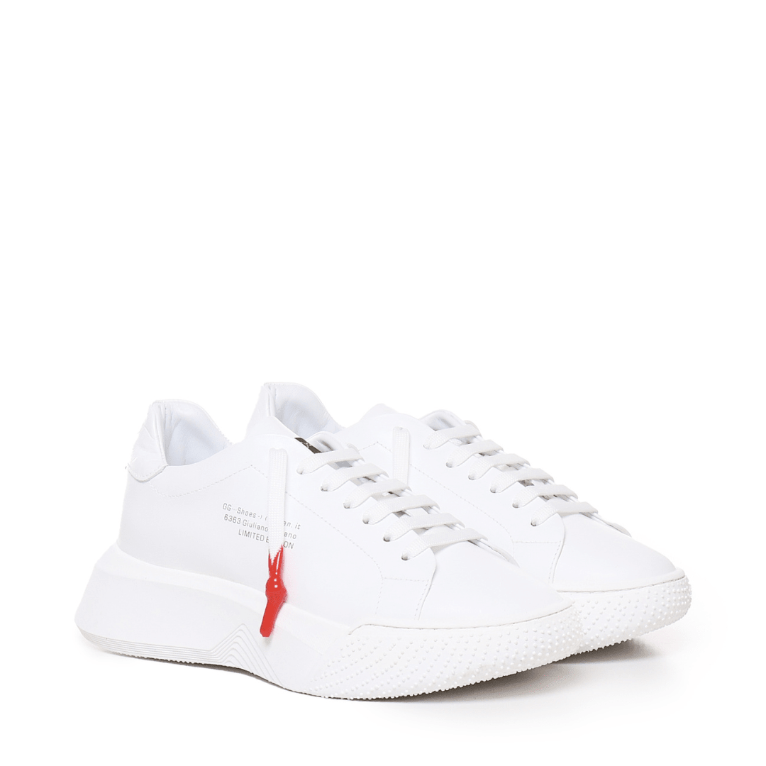 Nemesis White Leather Limited - Giuliano Galiano | Handcrafted Luxury Sneakers Made In Italy