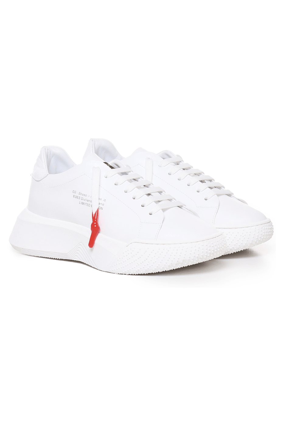 Nemesis White Leather Limited - Giuliano Galiano | Handcrafted Luxury Sneakers Made In Italy