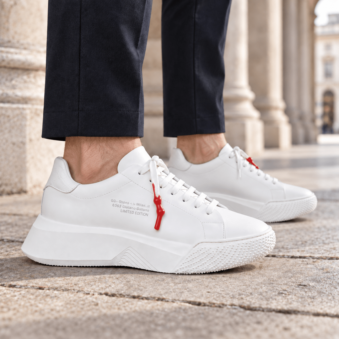 Nemesis White Leather Limited - Giuliano Galiano | Handcrafted Luxury Sneakers Made In Italy